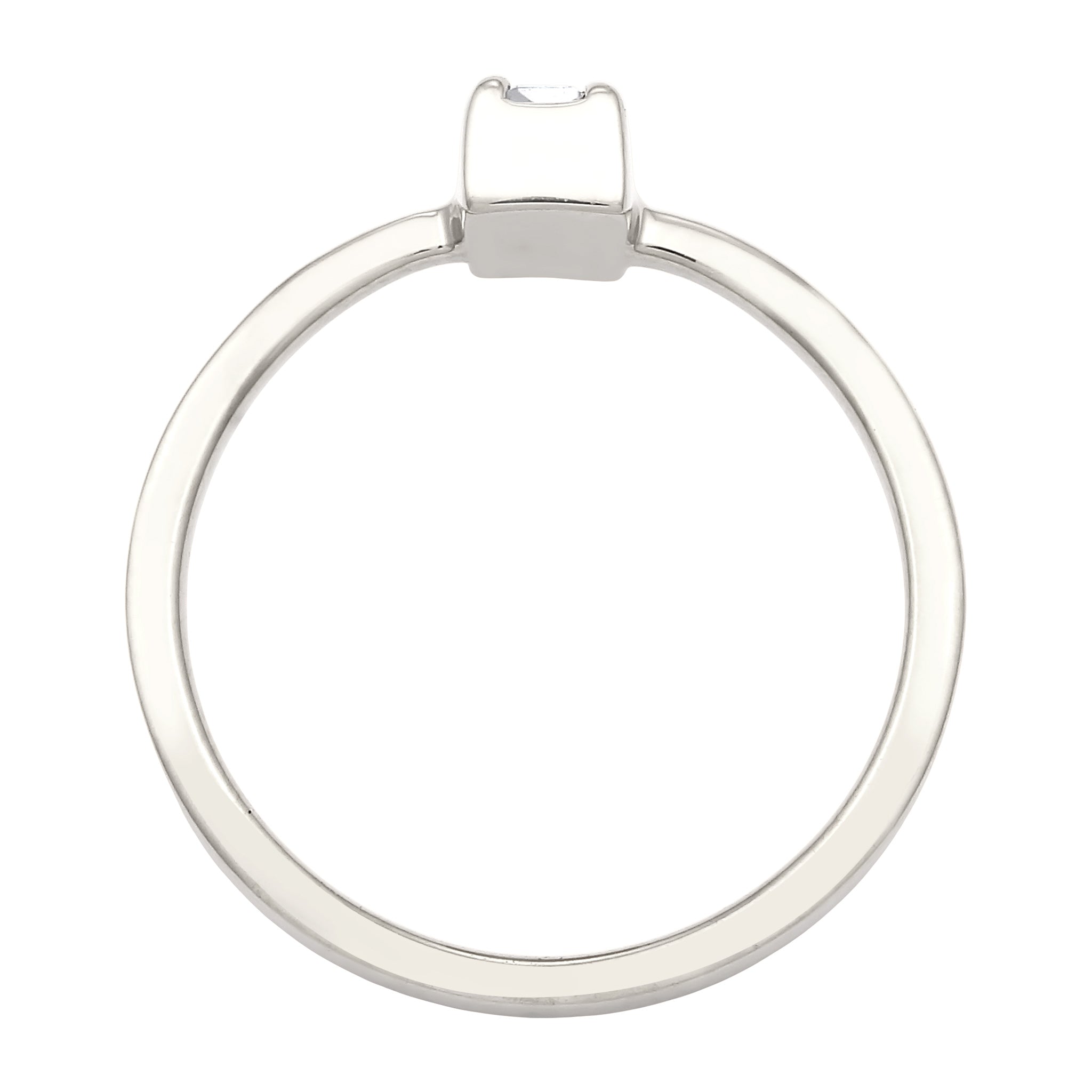 Silber - Elli | Solitär-Ring | Mit Kristallen von Swarovski® (Blau) | 925 Sterling Silber
