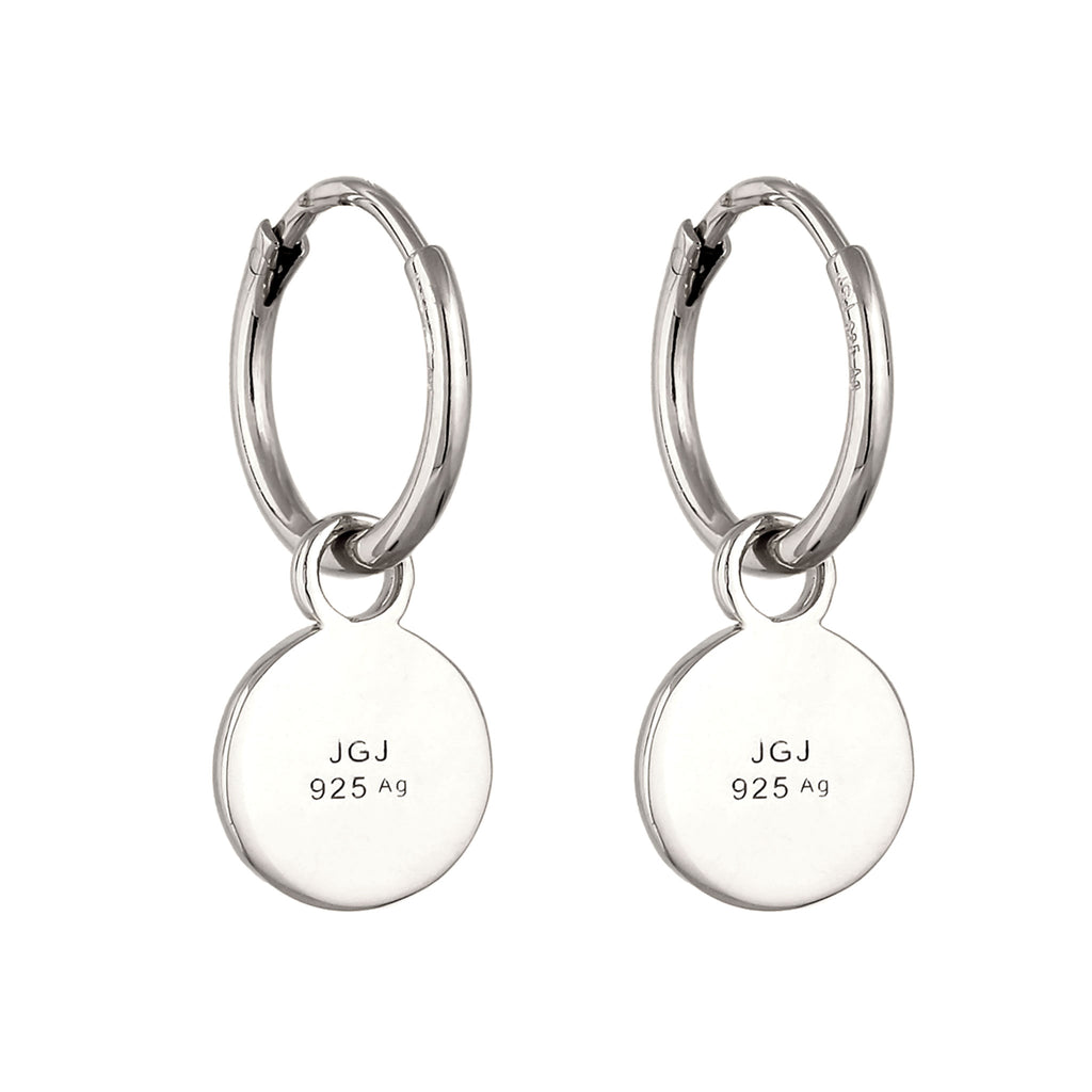 Silber - Elli | Creolen Blume | 925 Sterling Silber