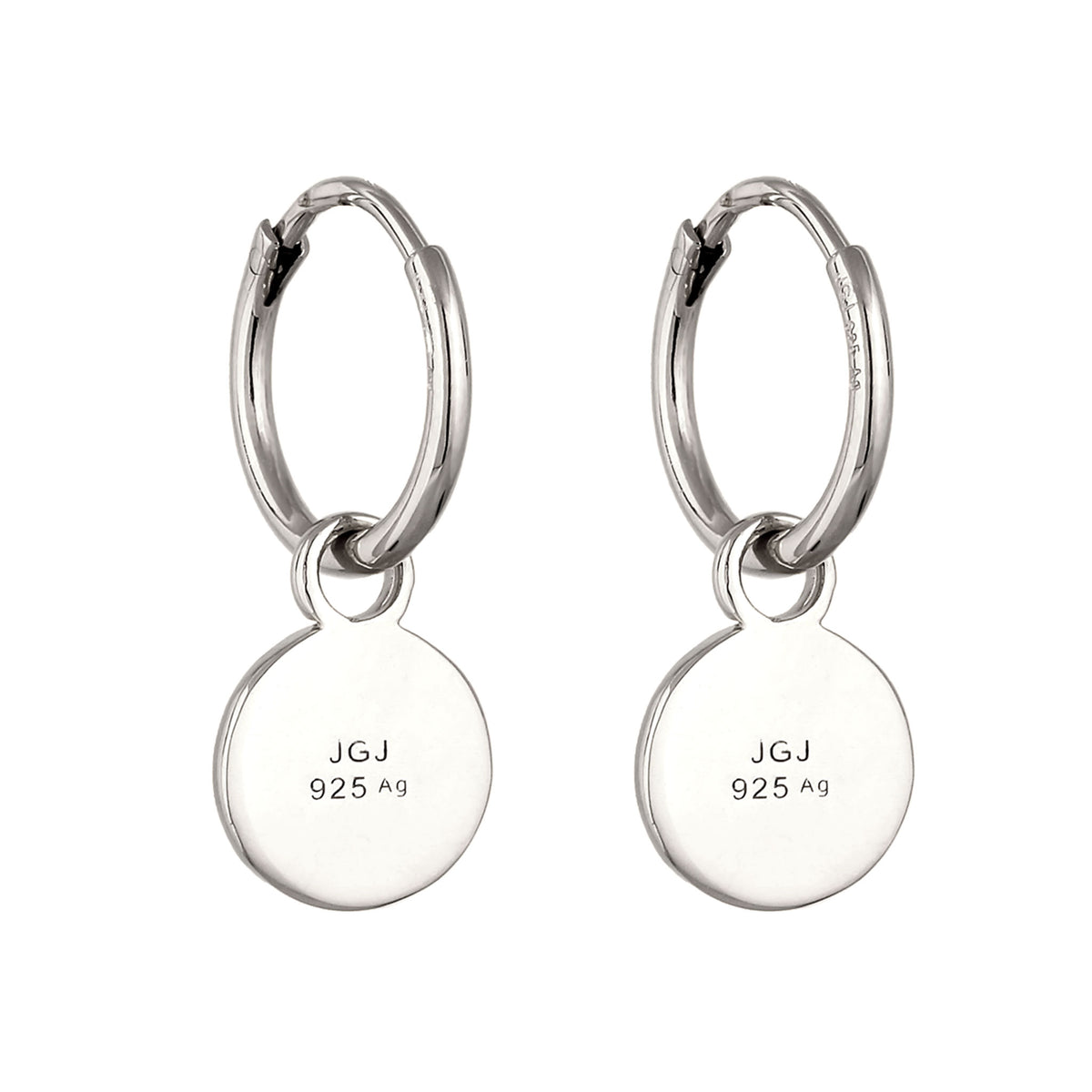 Silber - Elli | Creolen Blume | 925 Sterling Silber