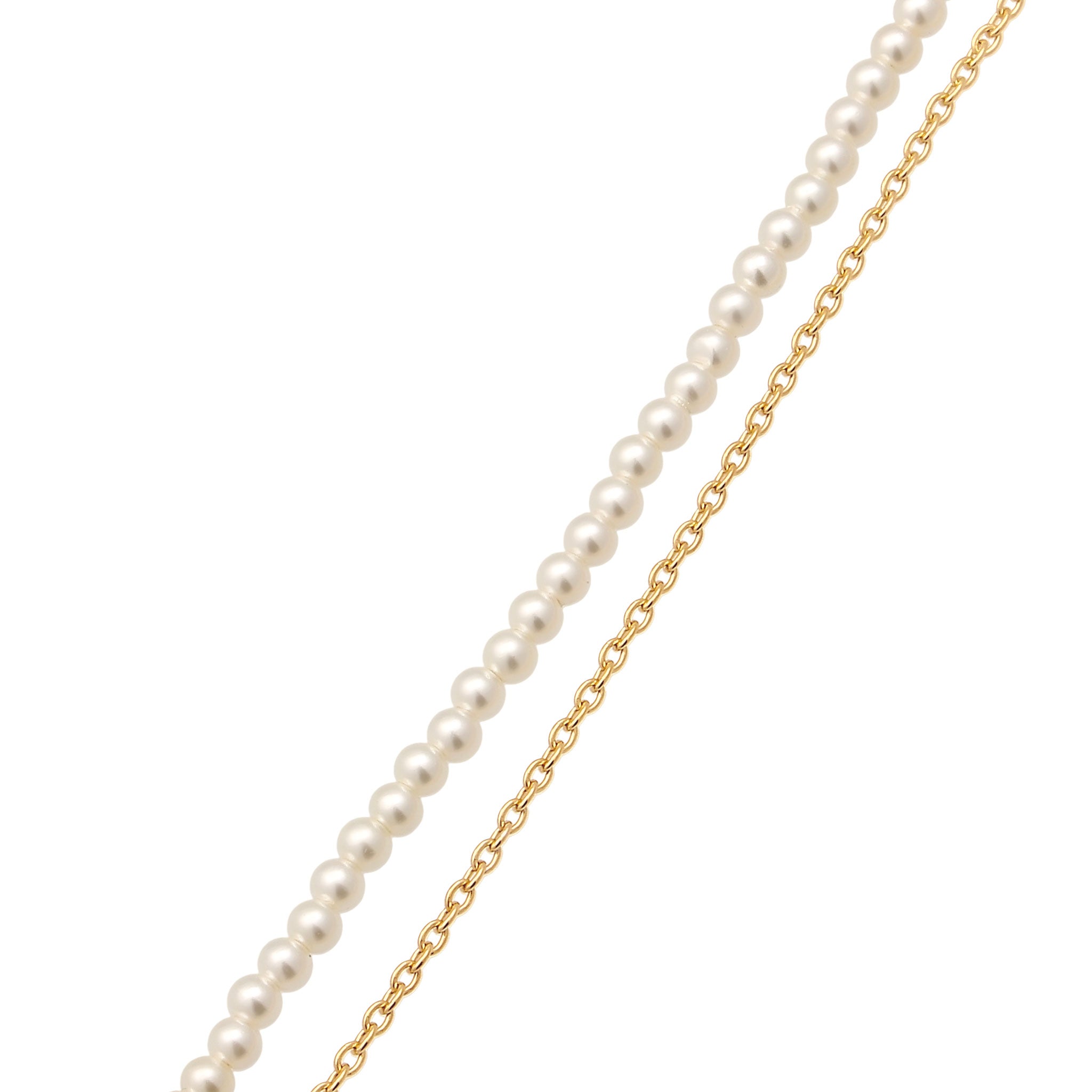 Gold - Elli | Halsketten Set | Muschelkernperlen (Weiß) | 925 Sterling Silber vergoldet