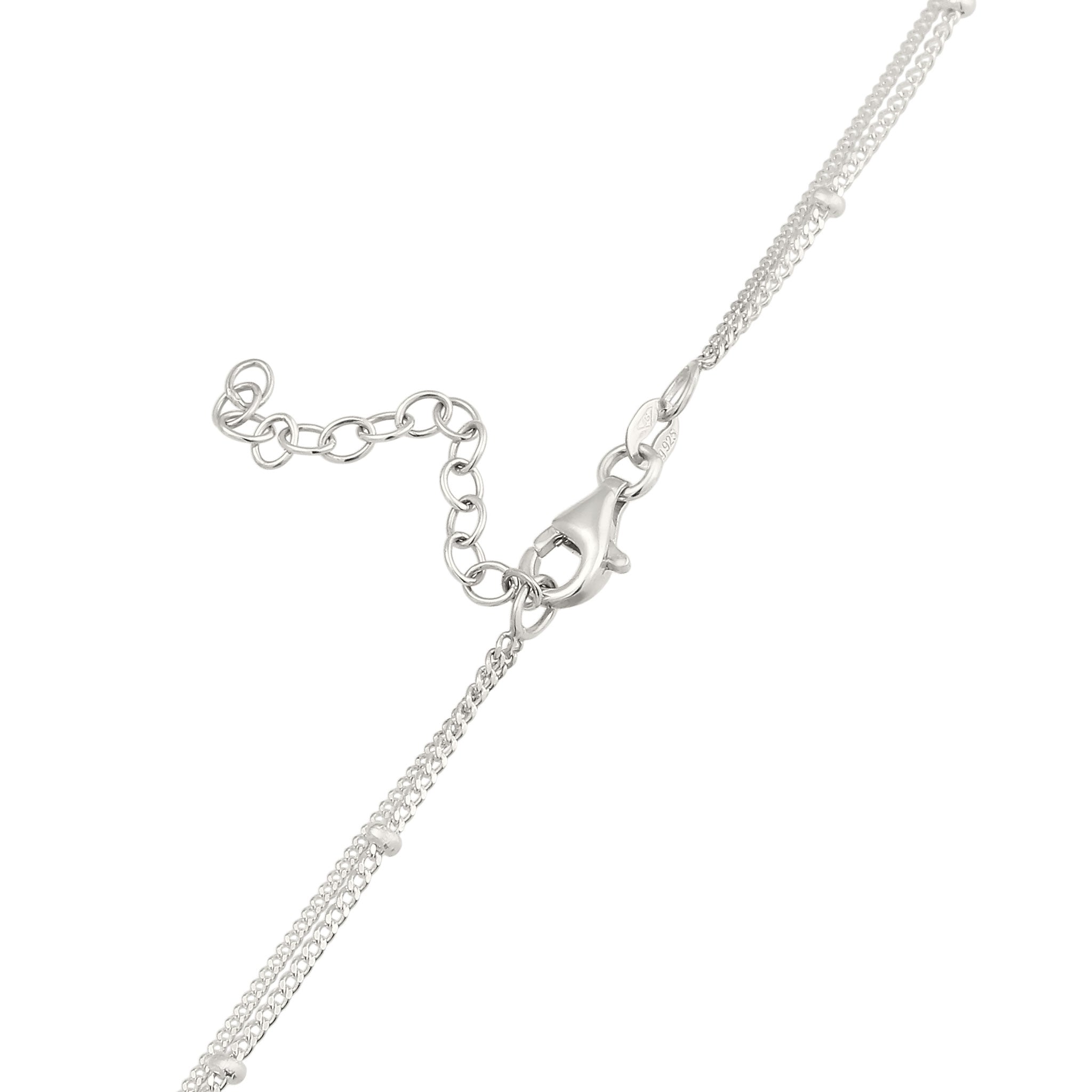 Silber - Elli | Layer-Halskette Stern | Zirkonia (Weiß) | 925 Sterling Silber