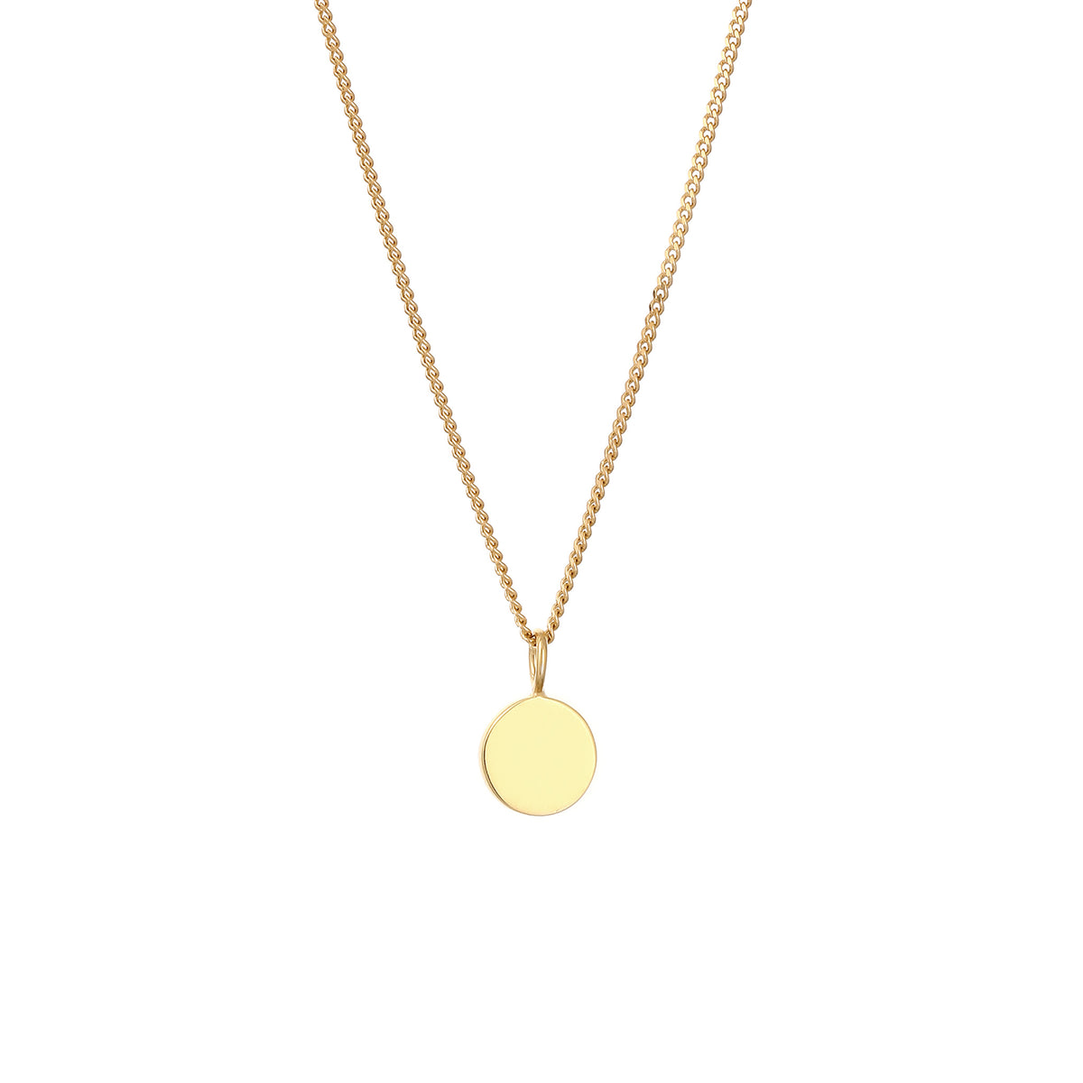 Gold - Elli | Halskette Rund | Mondstein (Weiß) | 925 Sterling Silber vergoldet