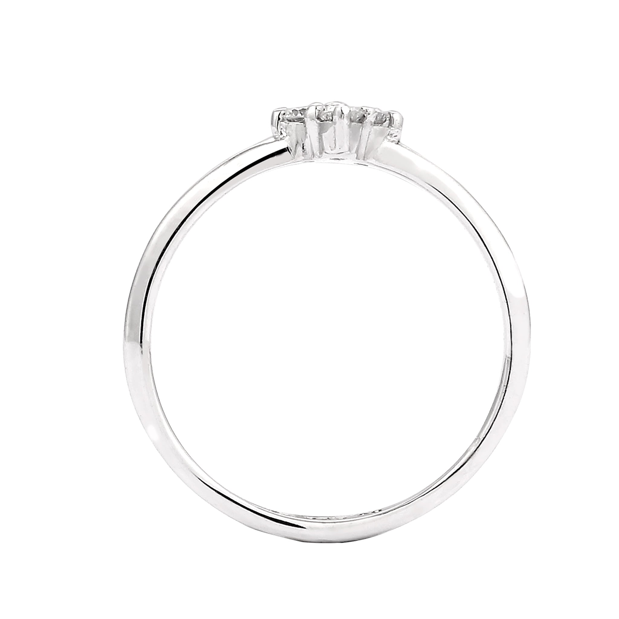 Silber - Elli DIAMONDS | Ring Blume | Lab Grown Diamant (Weiß, 0.14 ct) | 925 Sterling Silber