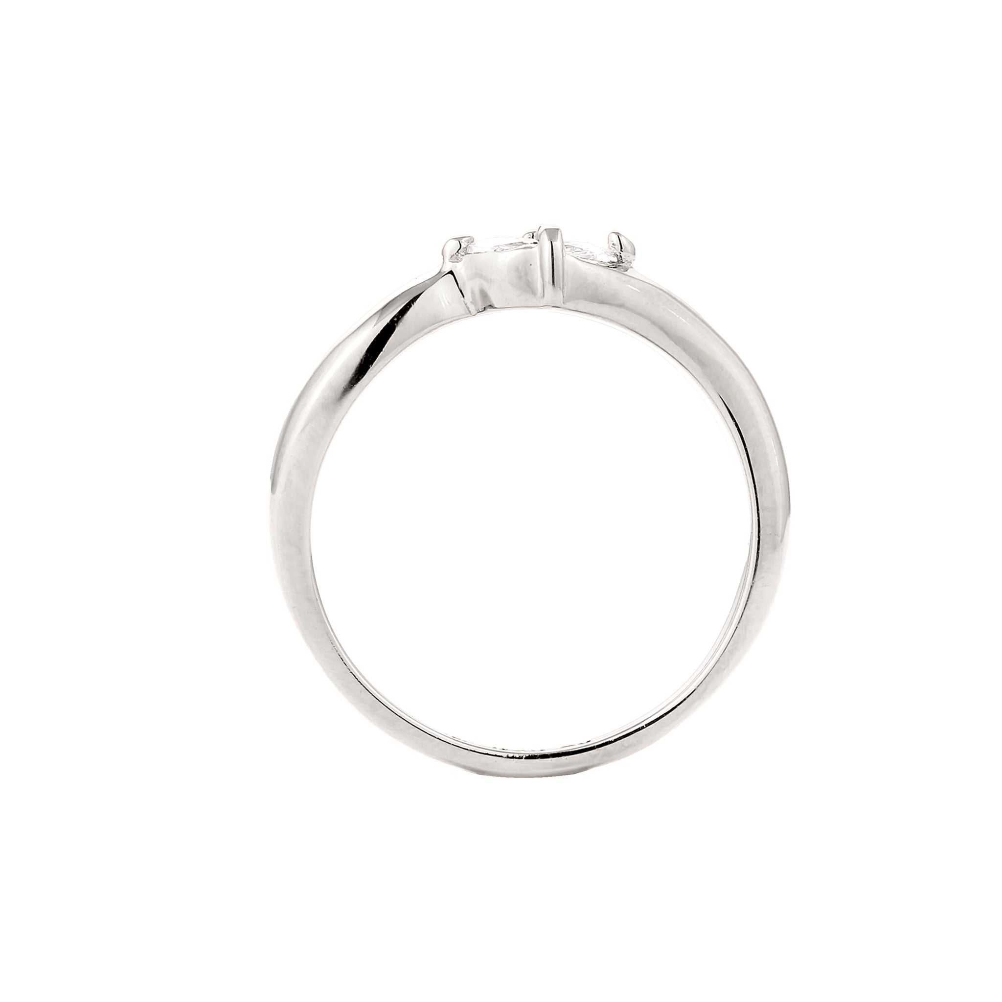 Silber - Elli | Ring Oval | Zirkonia (Weiß) | 925 Sterling Silber