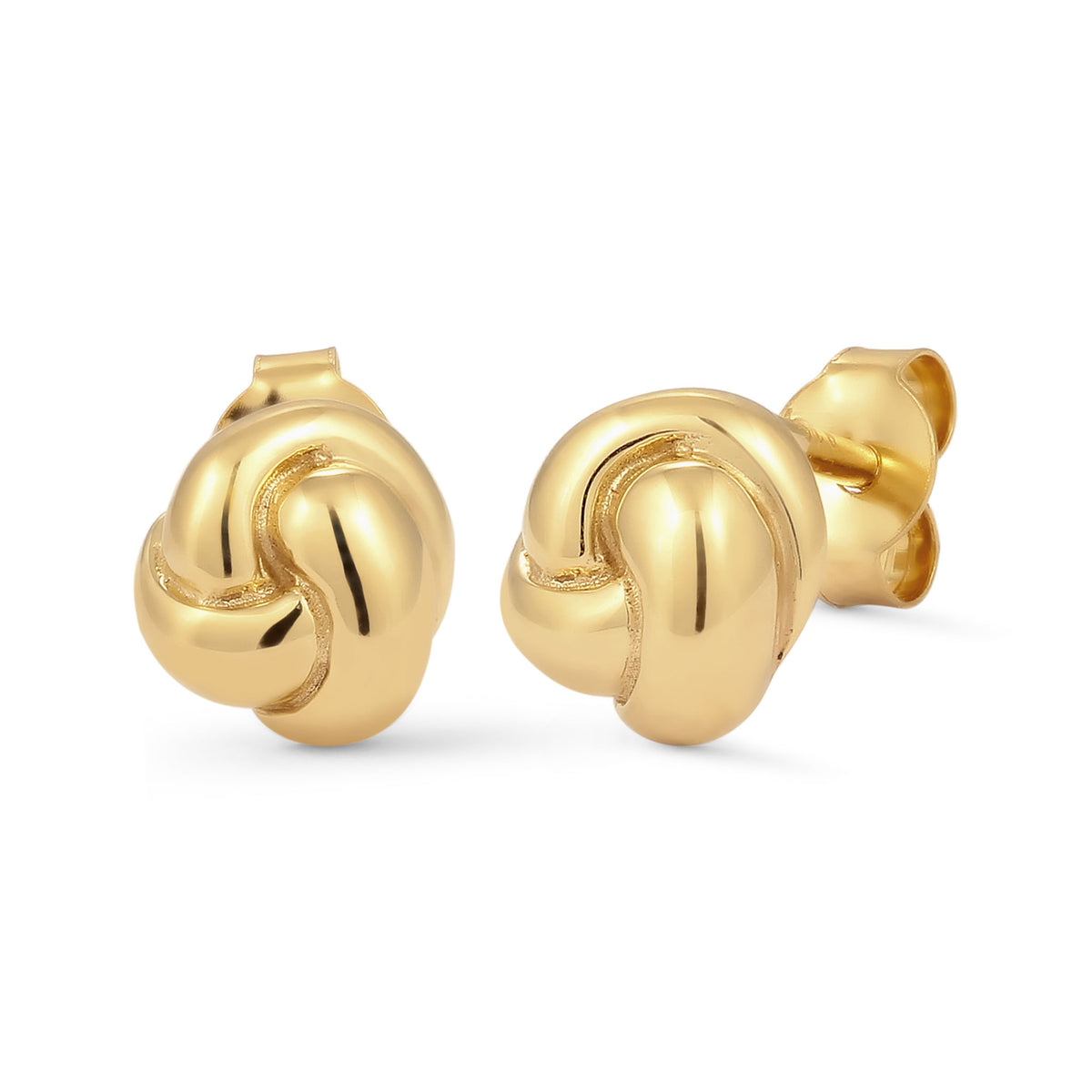 Gold - Elli | Ohrstecker Knoten | 925 Sterling Silber vergoldet