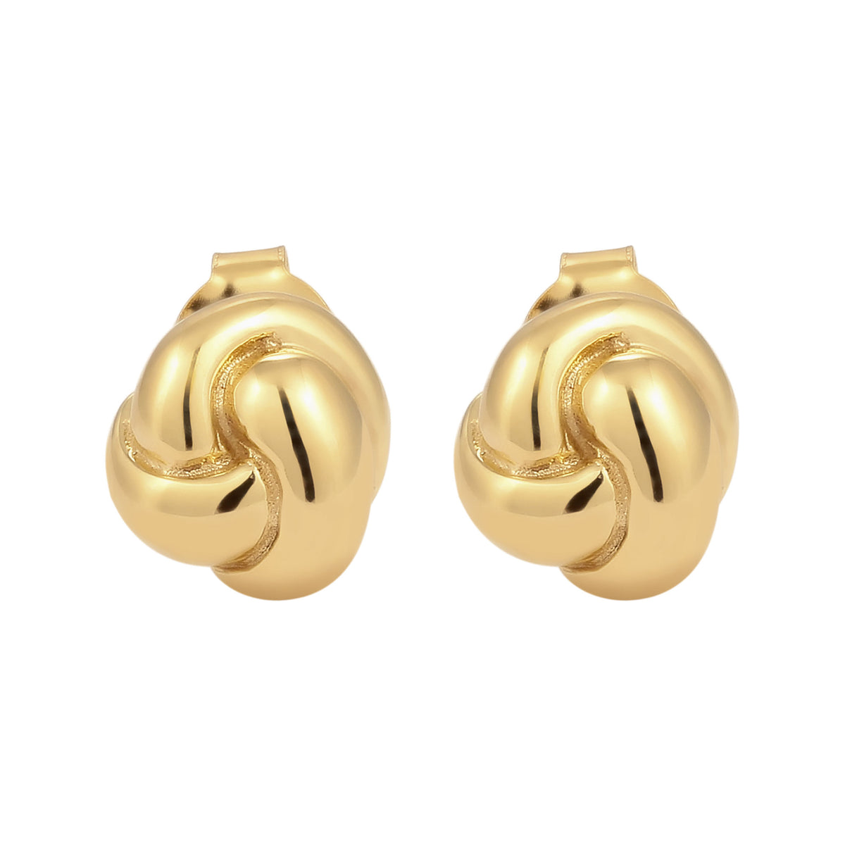 Gold - Elli | Ohrstecker Knoten | 925 Sterling Silber vergoldet
