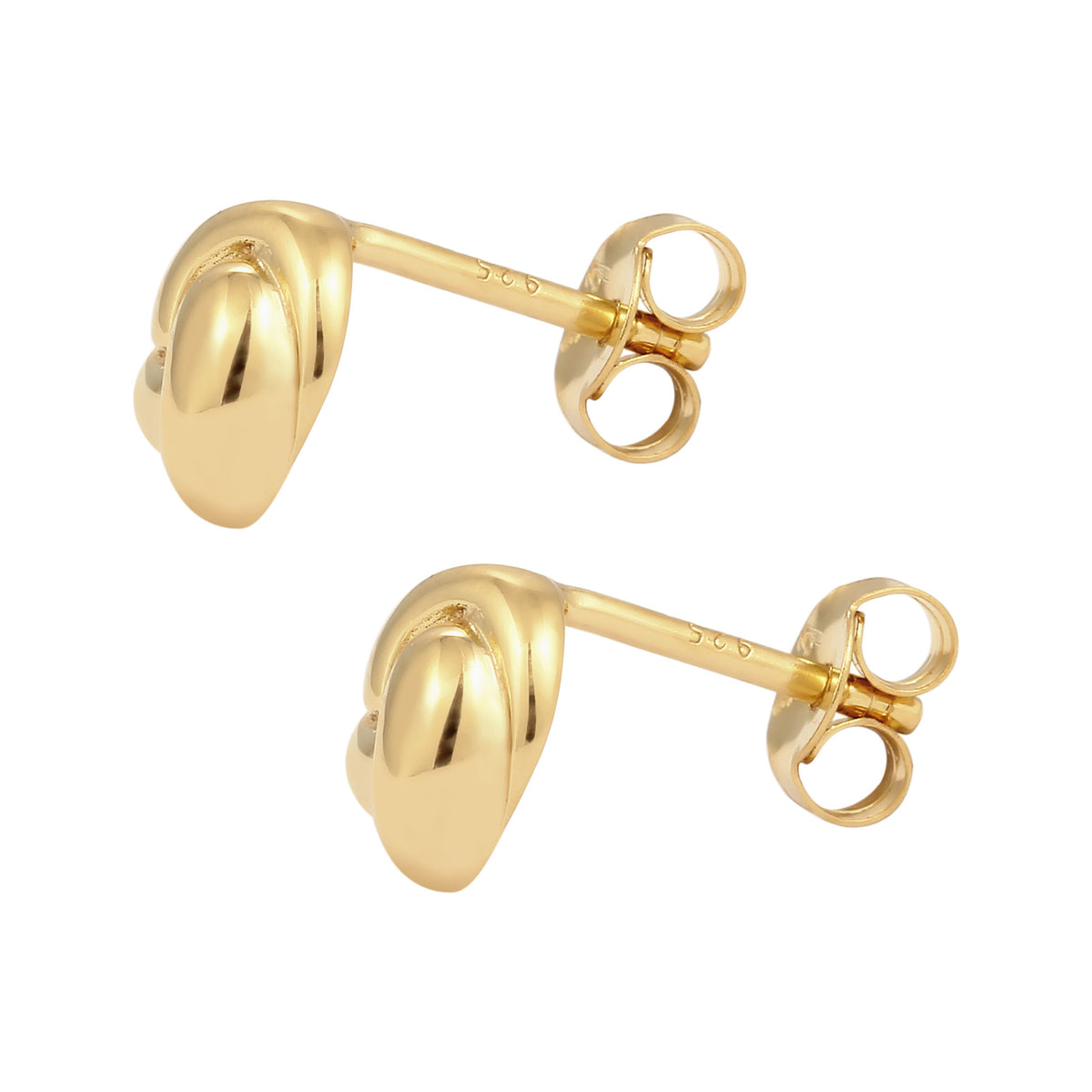 Gold - Elli | Ohrstecker Knoten | 925 Sterling Silber vergoldet