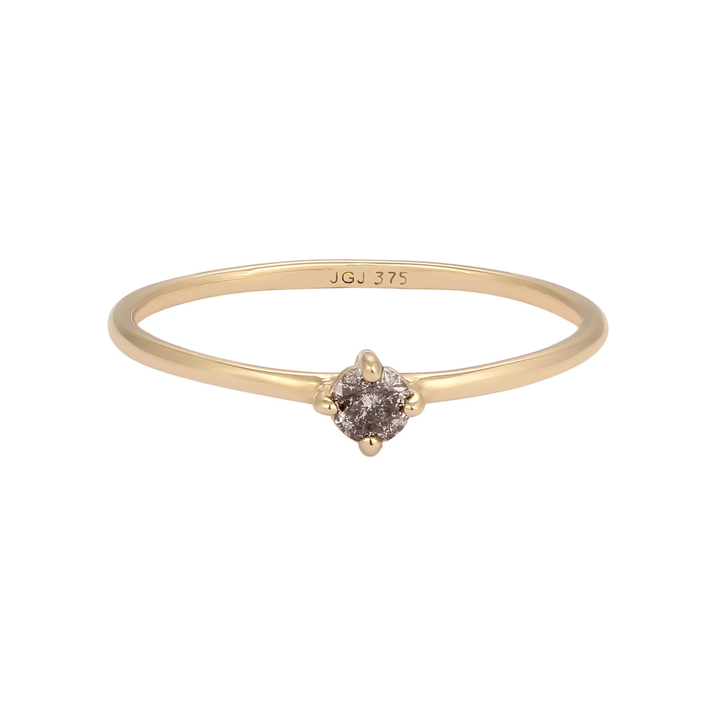 Gold - Elli DIAMONDS | Verlobungsring | Salt & Pepper Diamant (0.11 ct) | 375 Gelbgold