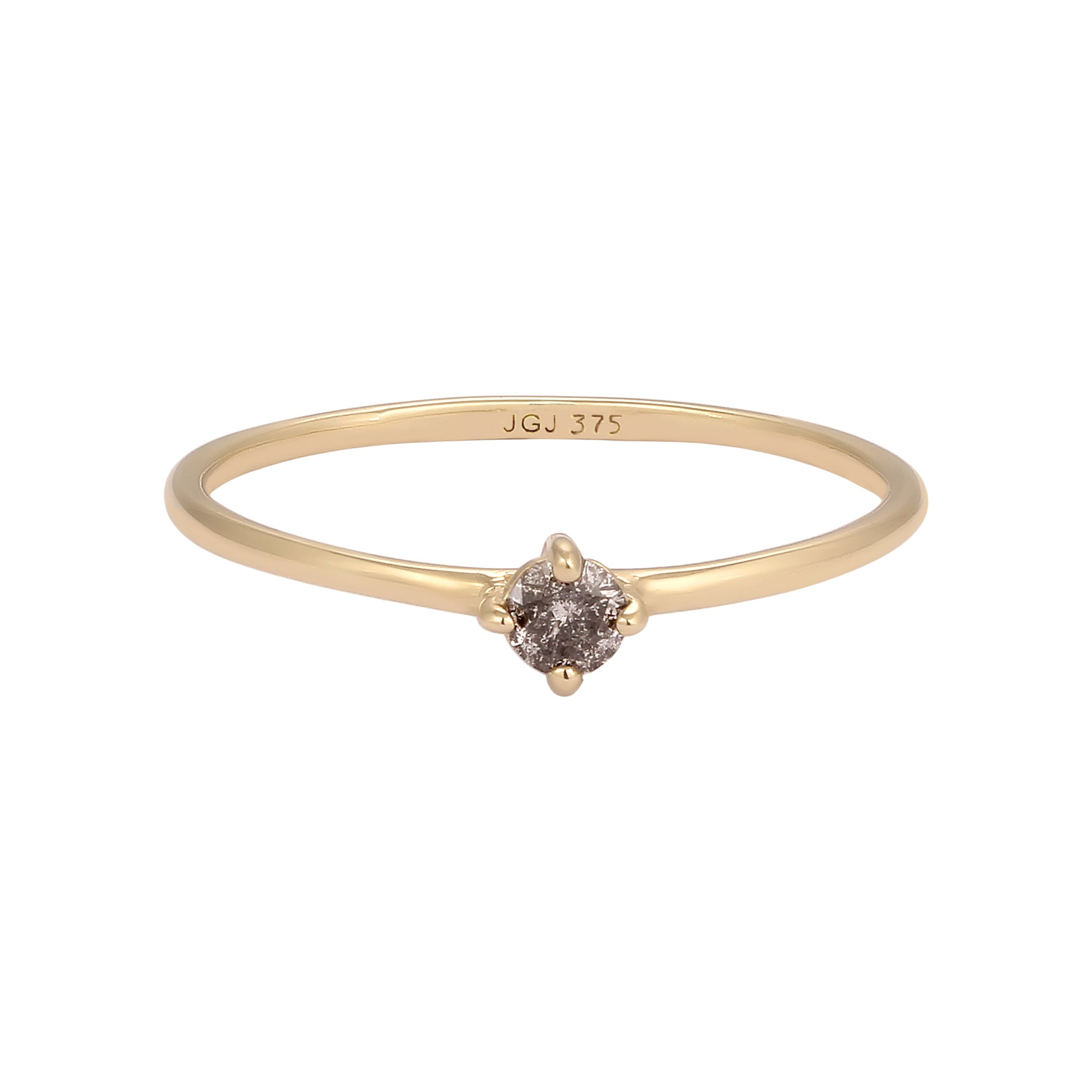 Gold - Elli DIAMONDS | Verlobungsring | Salt & Pepper Diamant (0.11 ct) | 375 Gelbgold