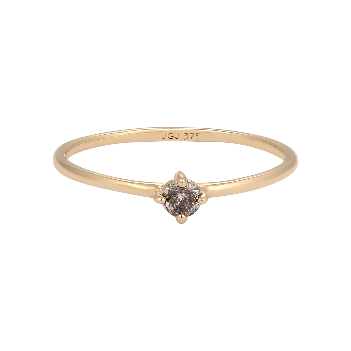Gold - Elli DIAMONDS | Verlobungsring | Salt & Pepper Diamant (0.11 ct) | 375 Gelbgold
