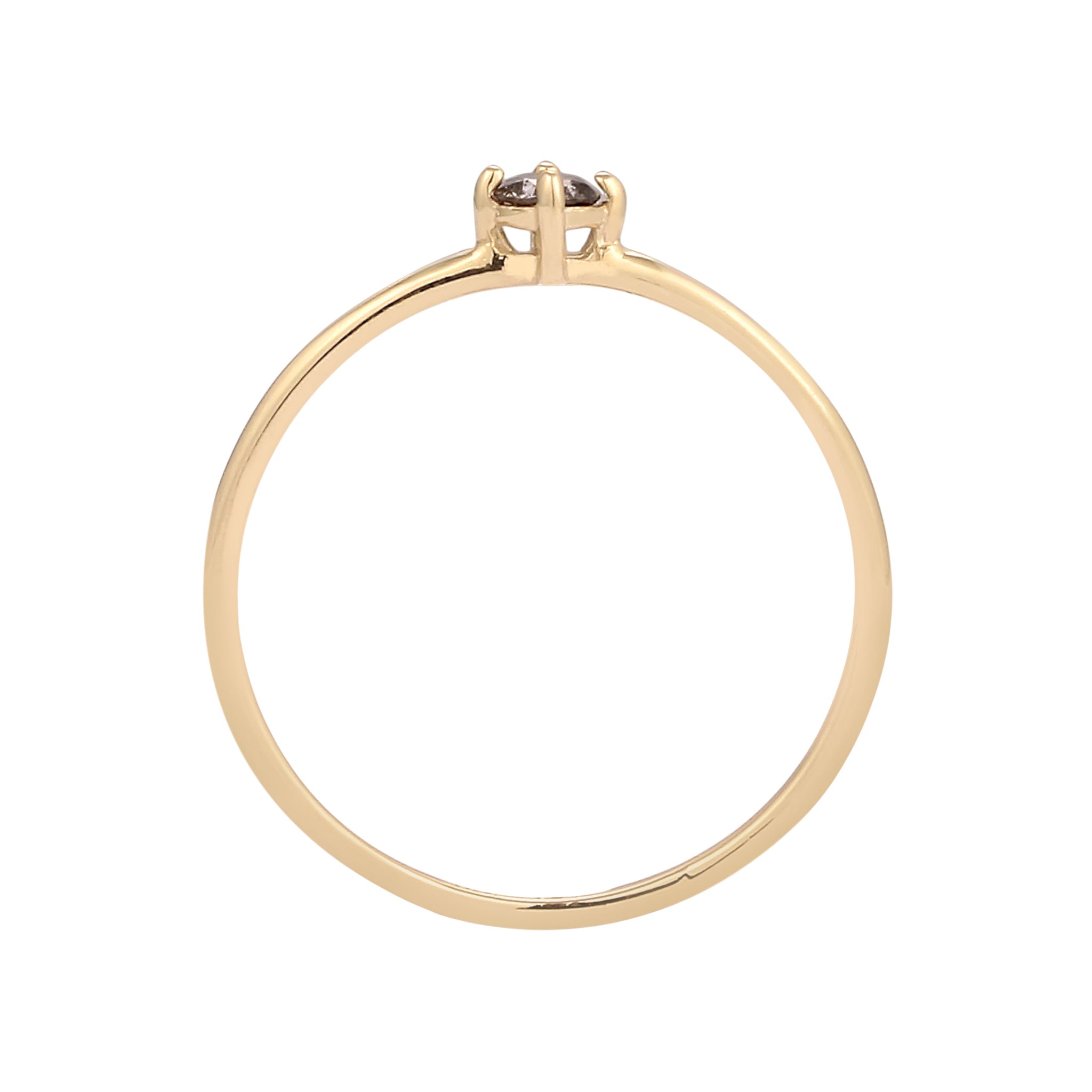 Gold - Elli DIAMONDS | Verlobungsring | Salt & Pepper Diamant (0.11 ct) | 375 Gelbgold