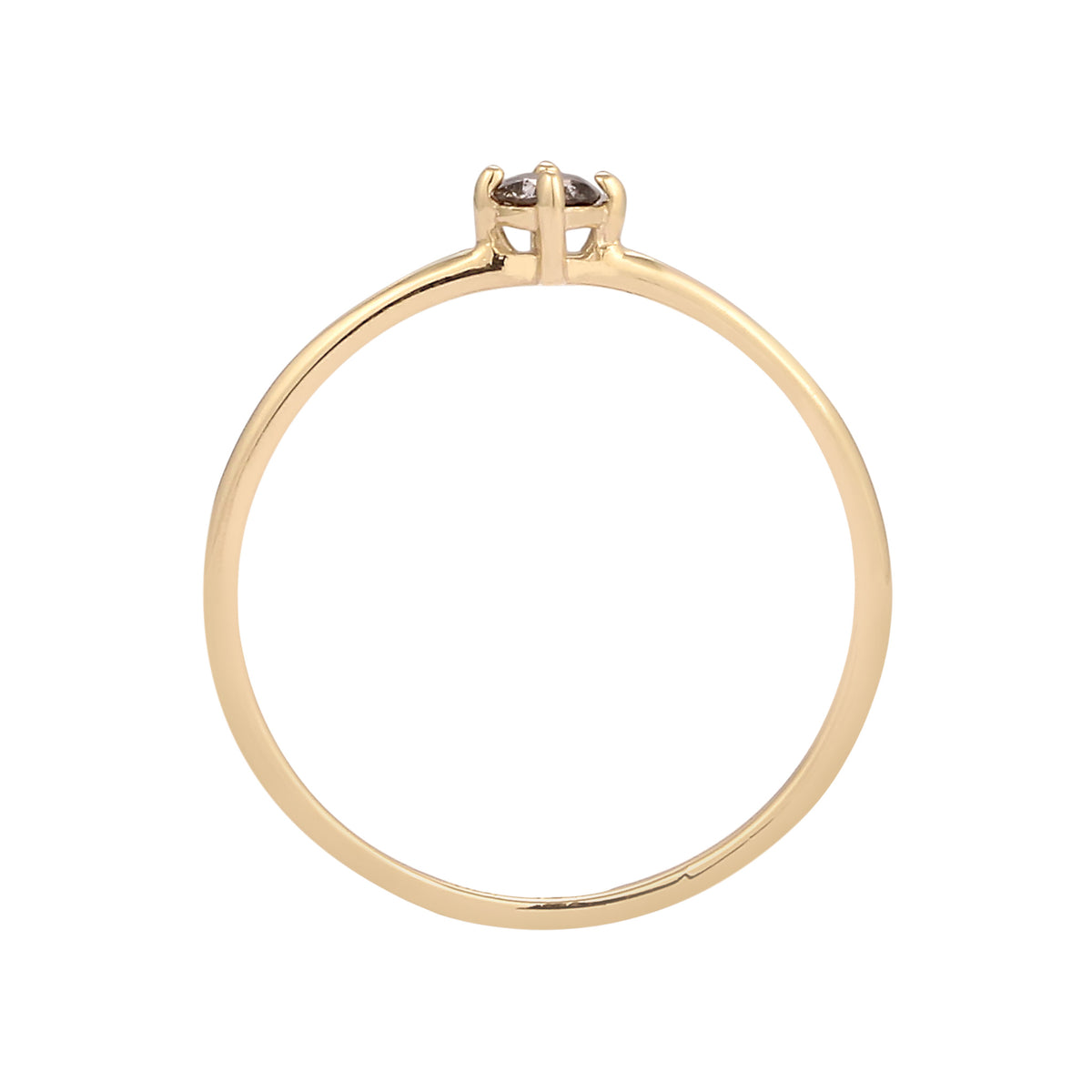 Gold - Elli DIAMONDS | Verlobungsring | Salt & Pepper Diamant (0.11 ct) | 375 Gelbgold