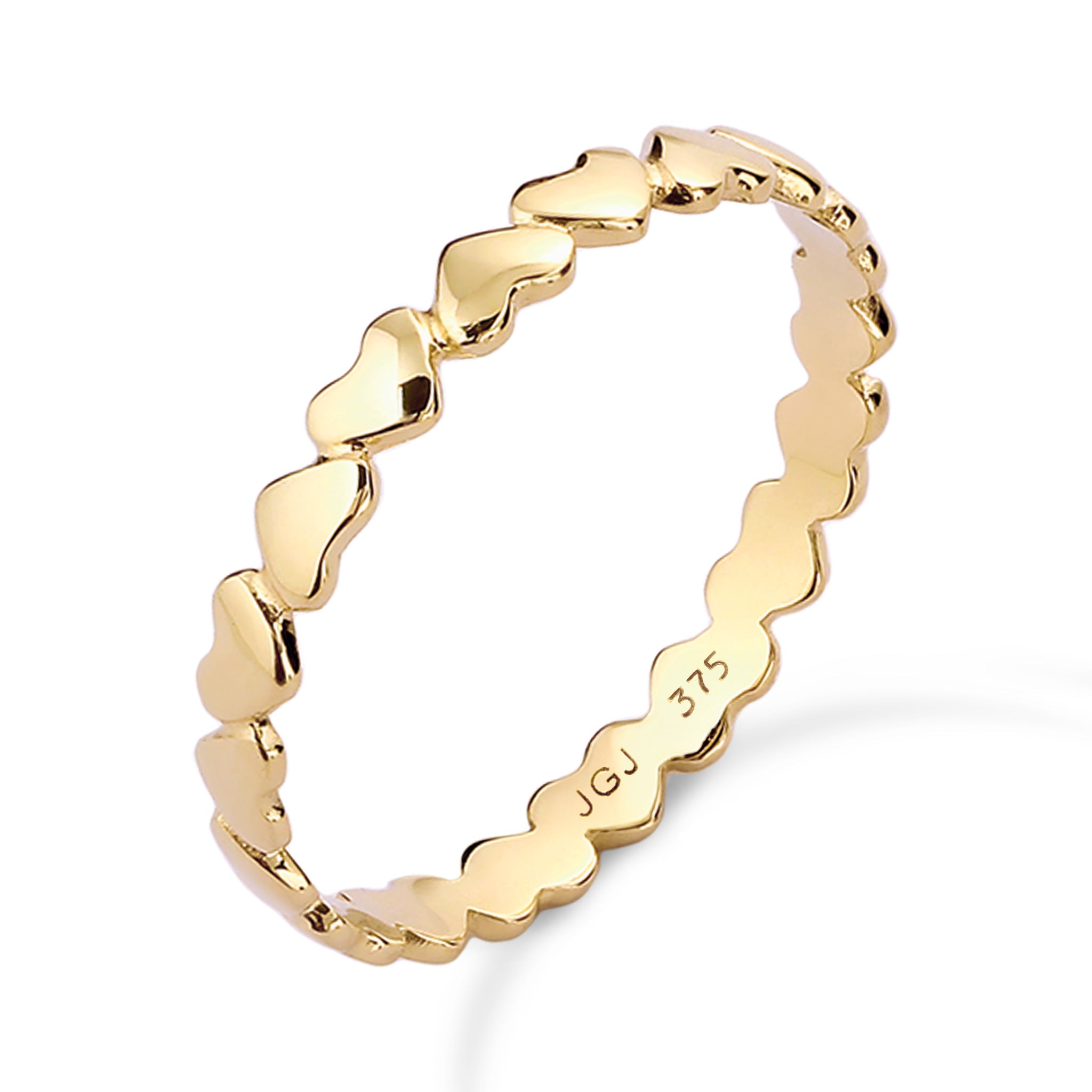 Gold - Elli PREMIUM | Bandring Herzen | 375 Gelbgold