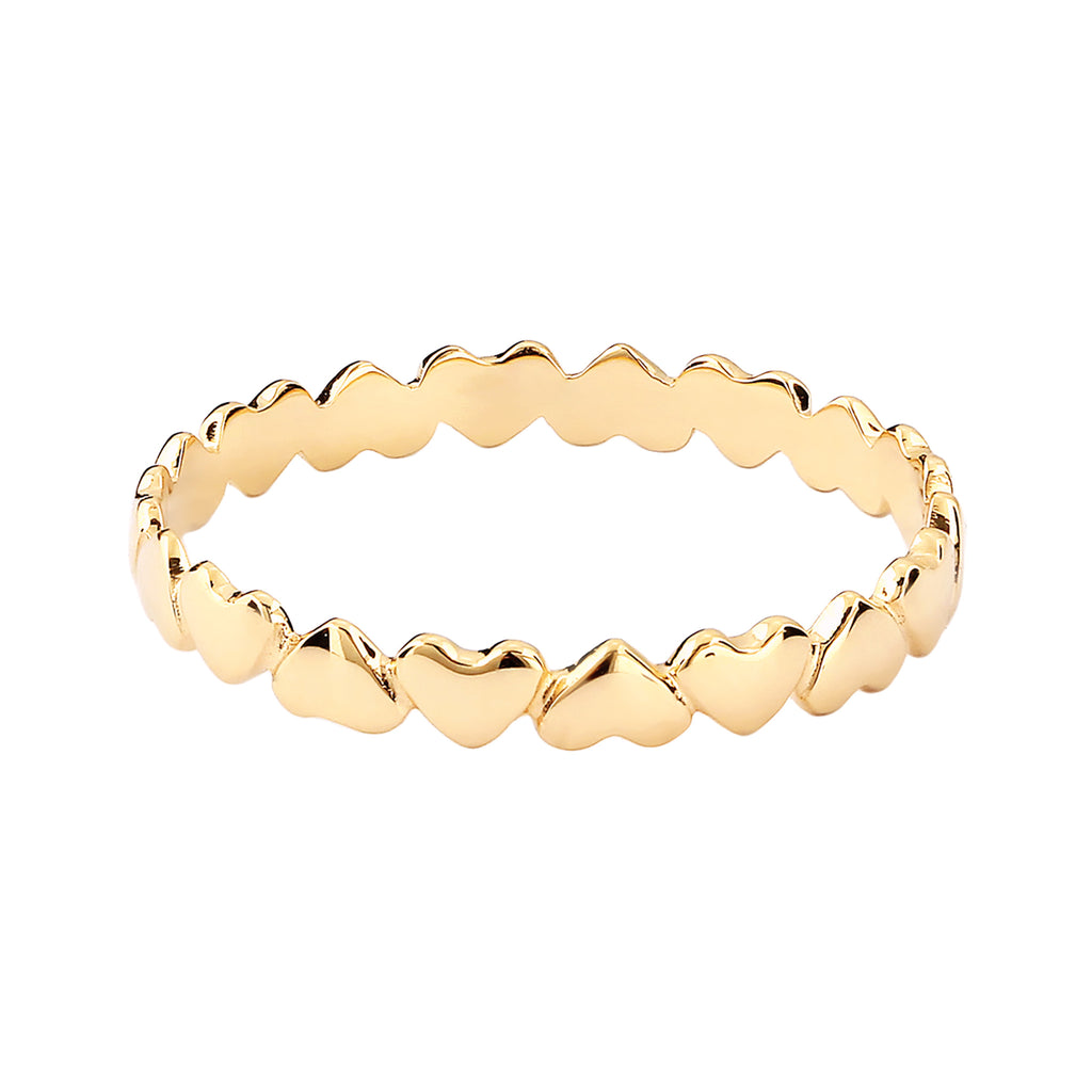 Gold - Elli PREMIUM | Bandring Herzen | 375 Gelbgold