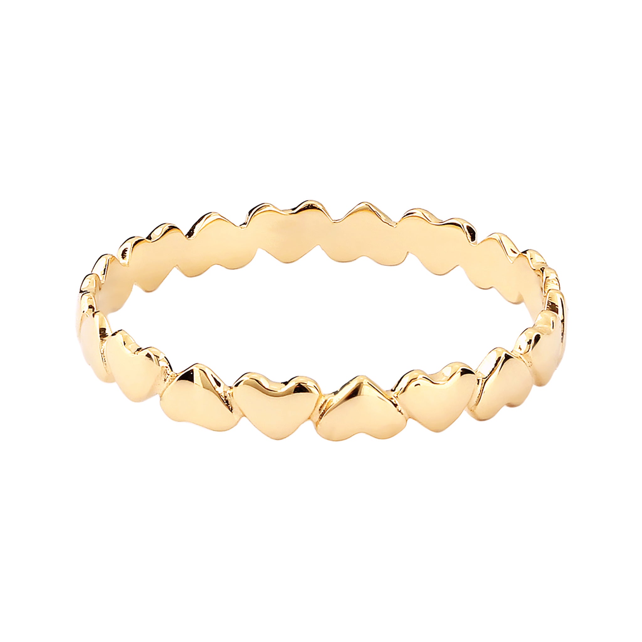 Gold - Elli PREMIUM | Bandring Herzen | 375 Gelbgold