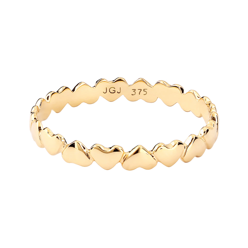 Gold - Elli PREMIUM | Bandring Herzen | 375 Gelbgold