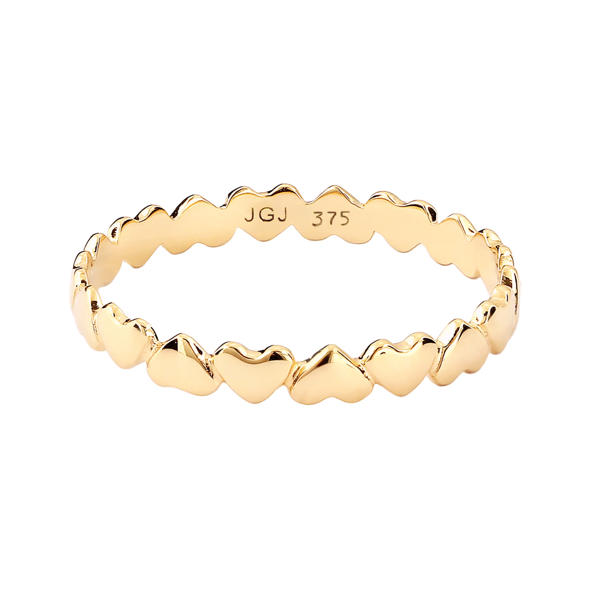 Gold - Elli PREMIUM | Bandring Herzen | 375 Gelbgold