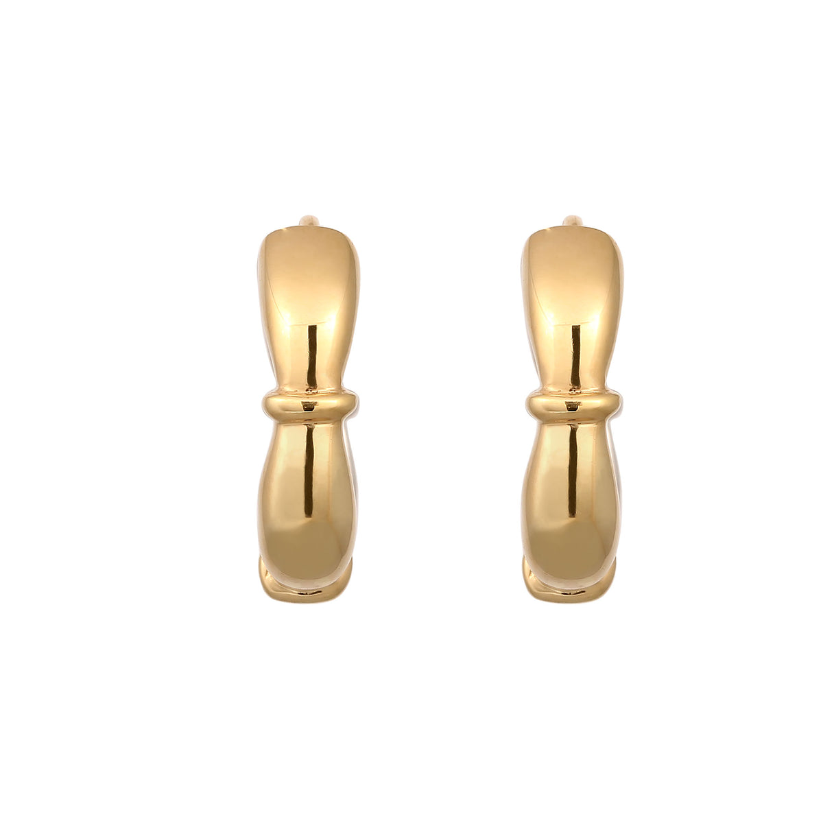 Zweifarbig - Elli | Creolen Bicolor | 925 Sterling Silber
