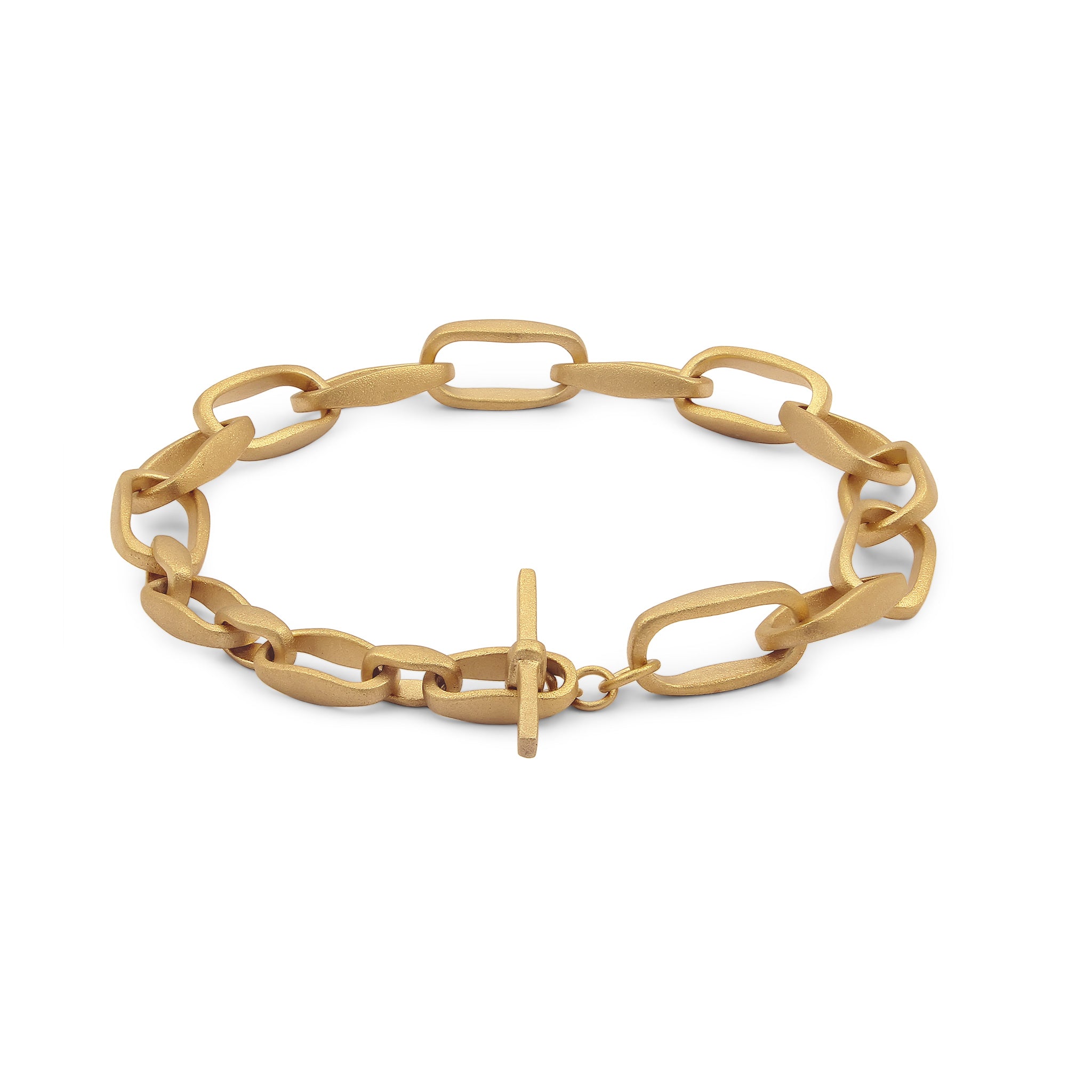 Gold - Elli | Glieder-Armband | 925 Sterling Silber vergoldet