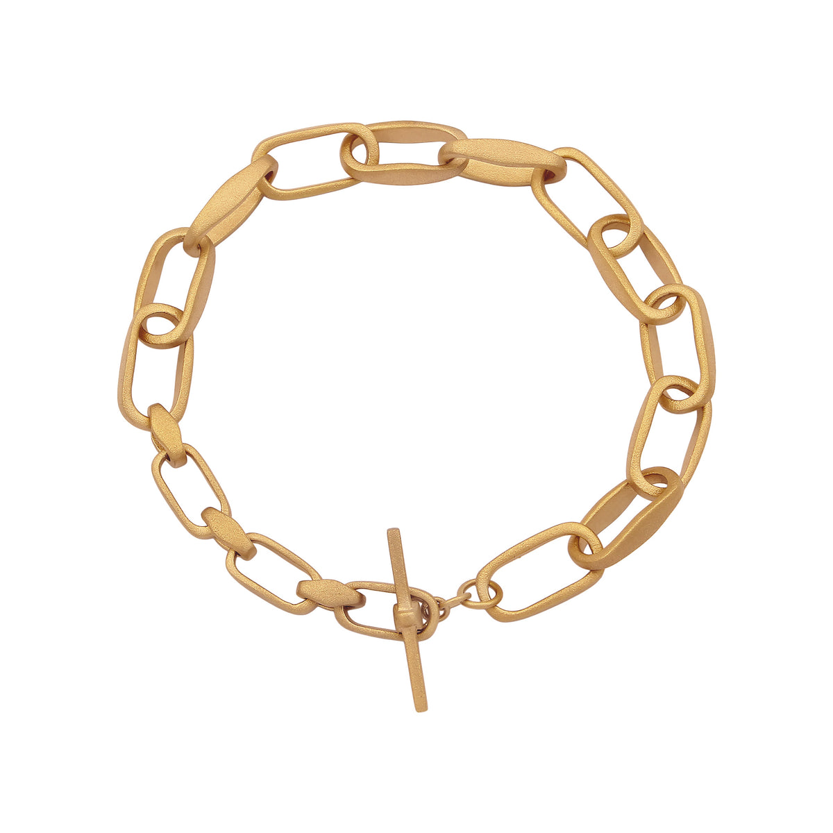 Gold - Elli | Glieder-Armband | 925 Sterling Silber vergoldet