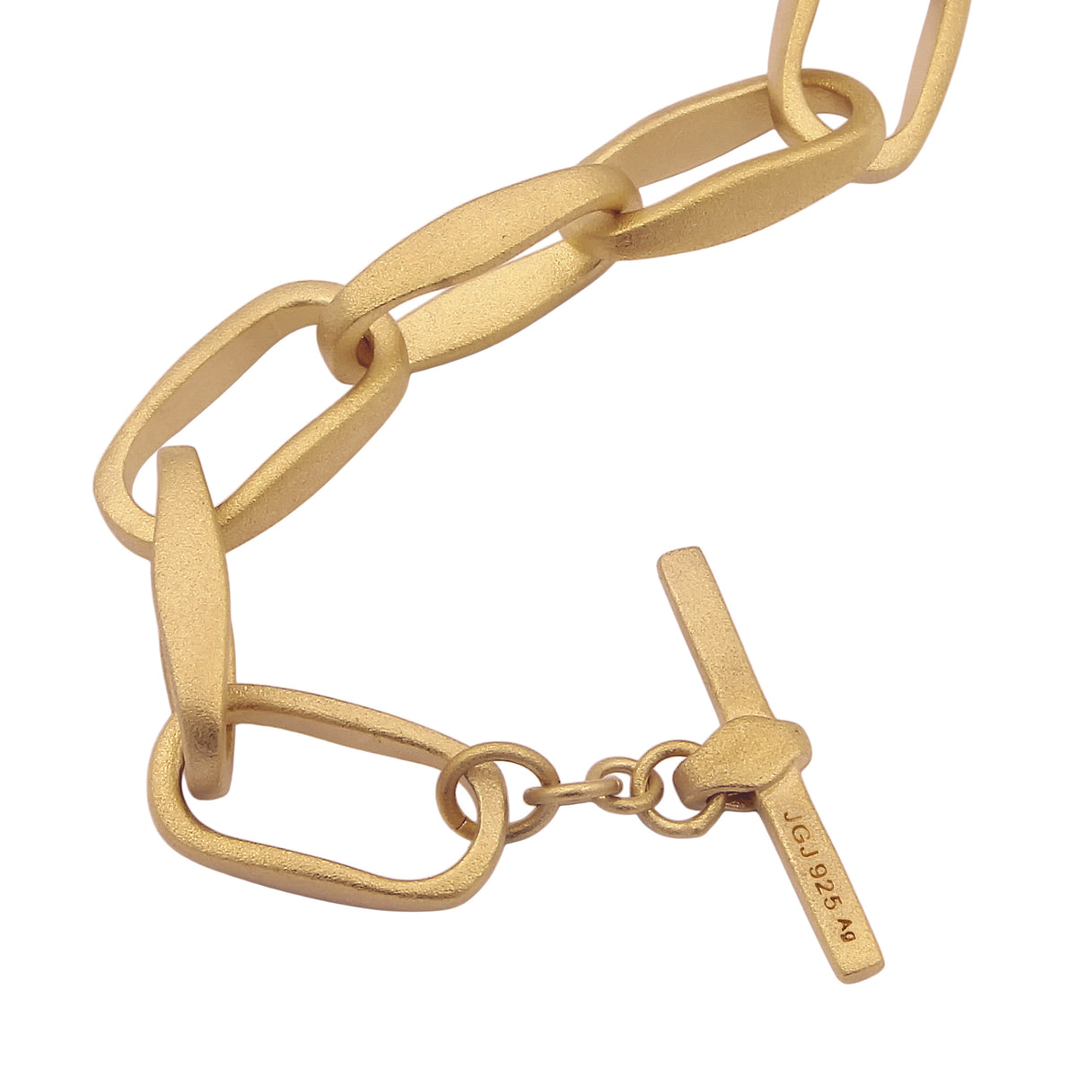 Gold - Elli | Glieder-Armband | 925 Sterling Silber vergoldet