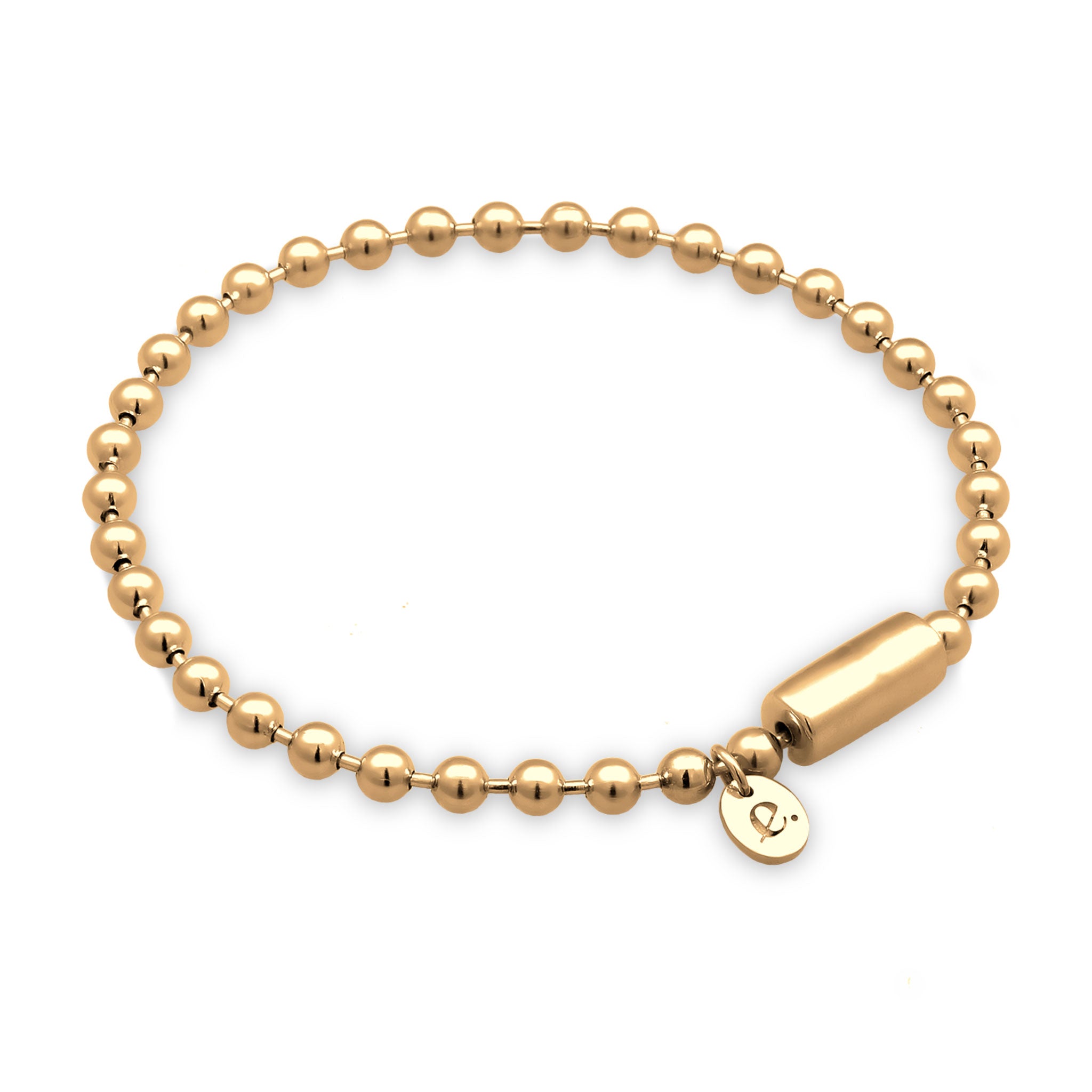 Gold - Elli PREMIUM | Kugel-Armband | 925 Sterling Silber vergoldet