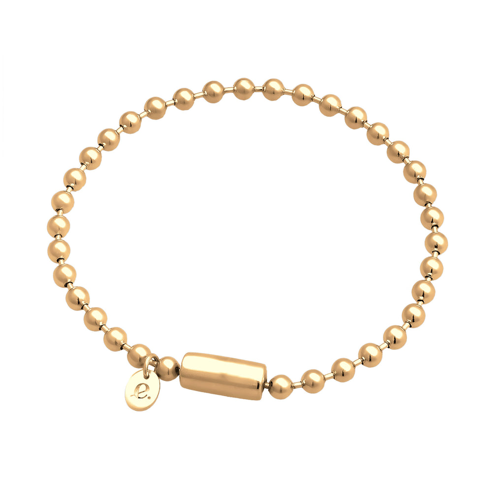 Gold - Elli PREMIUM | Kugel-Armband | 925 Sterling Silber vergoldet