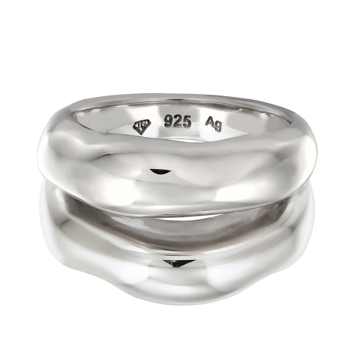 Silber - Elli PREMIUM | Ring-Set Chunky Organic | 925 Sterling Silber