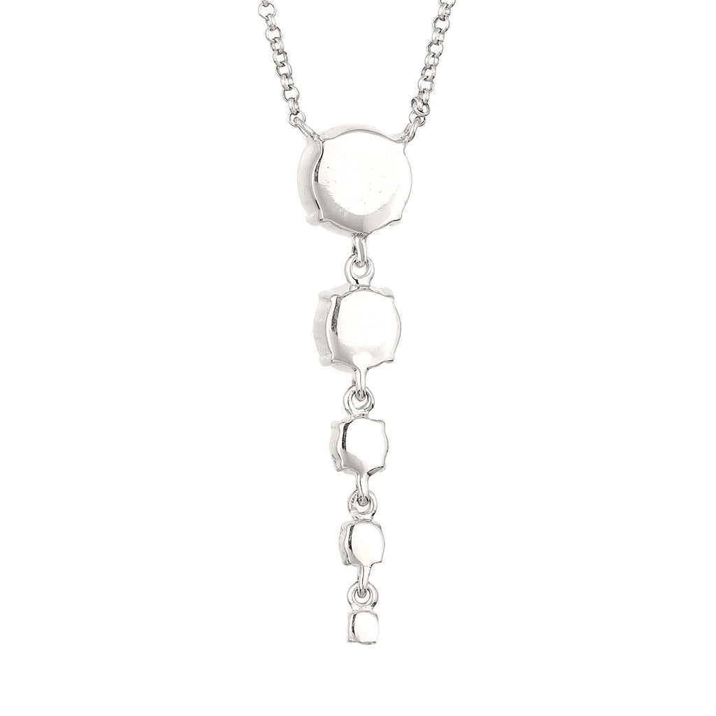 Silber - Elli PREMIUM | Halskette | Mit Kristallen von Swarovski® (Weiß) | 925 Sterling Silber