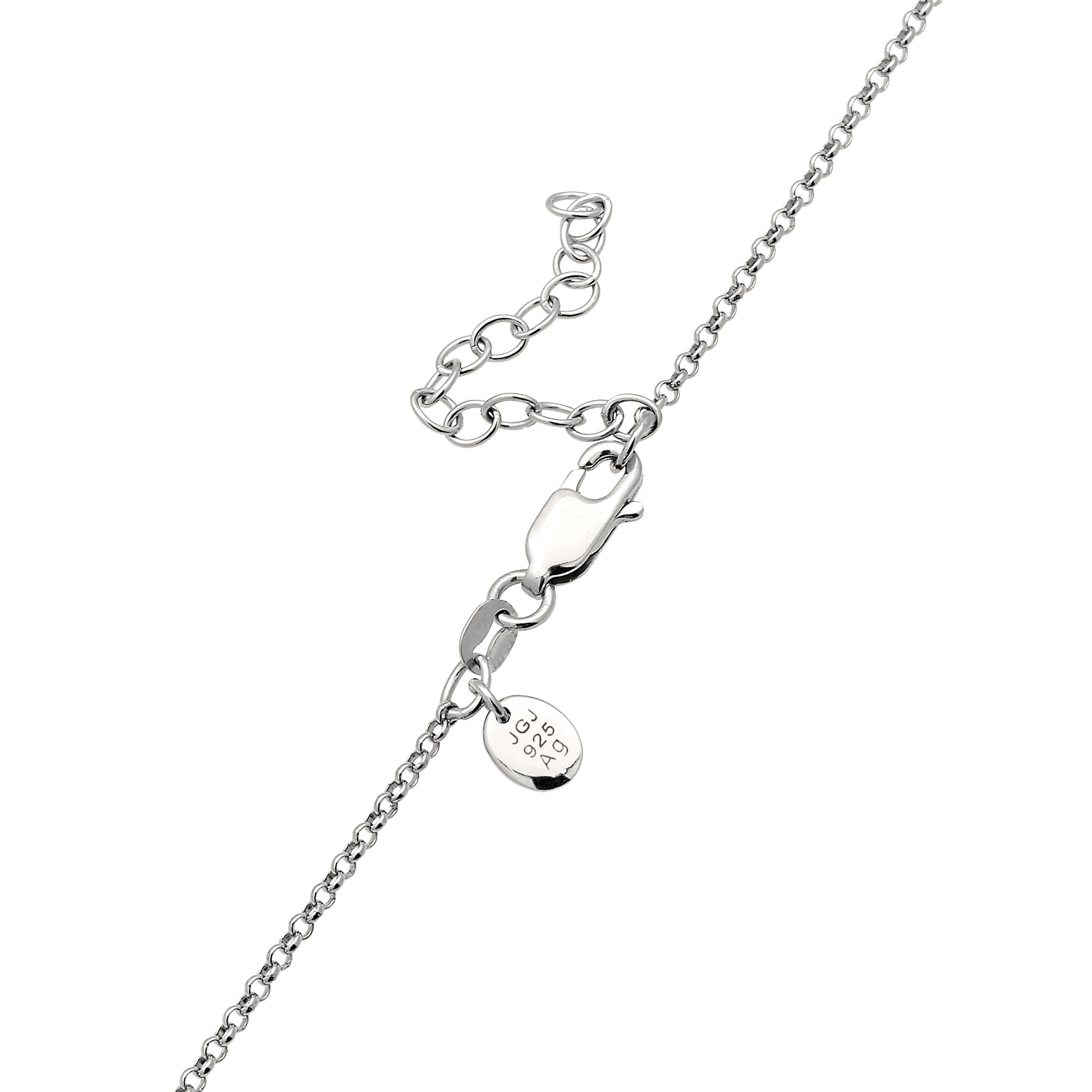 Silber - Elli PREMIUM | Halskette | Mit Kristallen von Swarovski® (Weiß) | 925 Sterling Silber