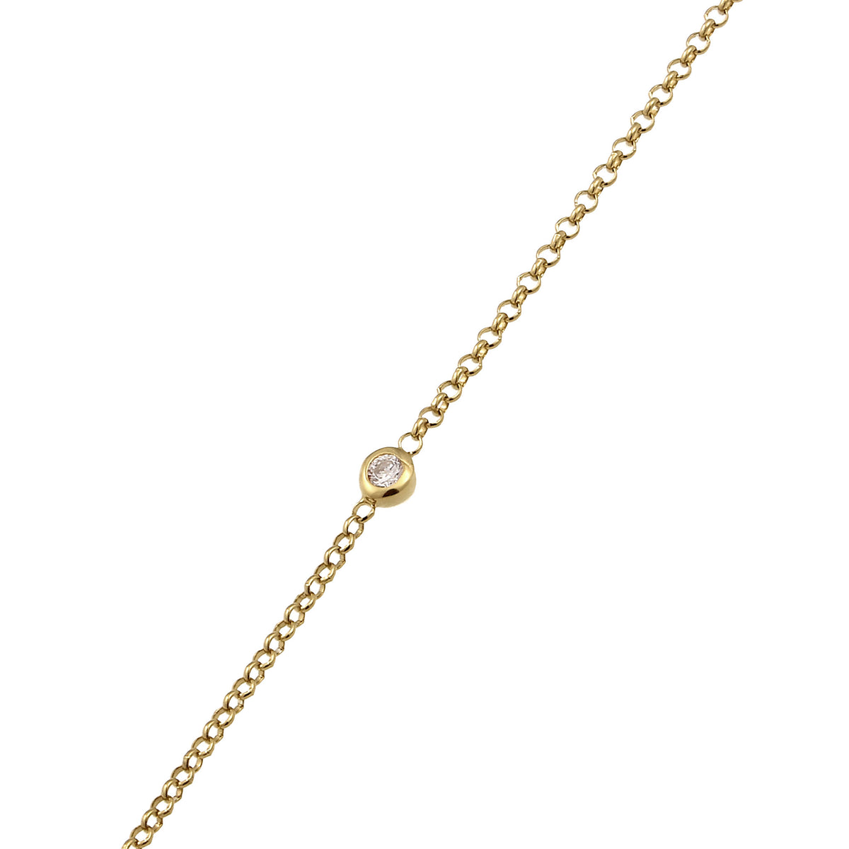 Gold - Elli DIAMONDS | Halskette | Laborgezüchtete Diamanten (Weiß, 0.035 ct) | 375 Gelbgold