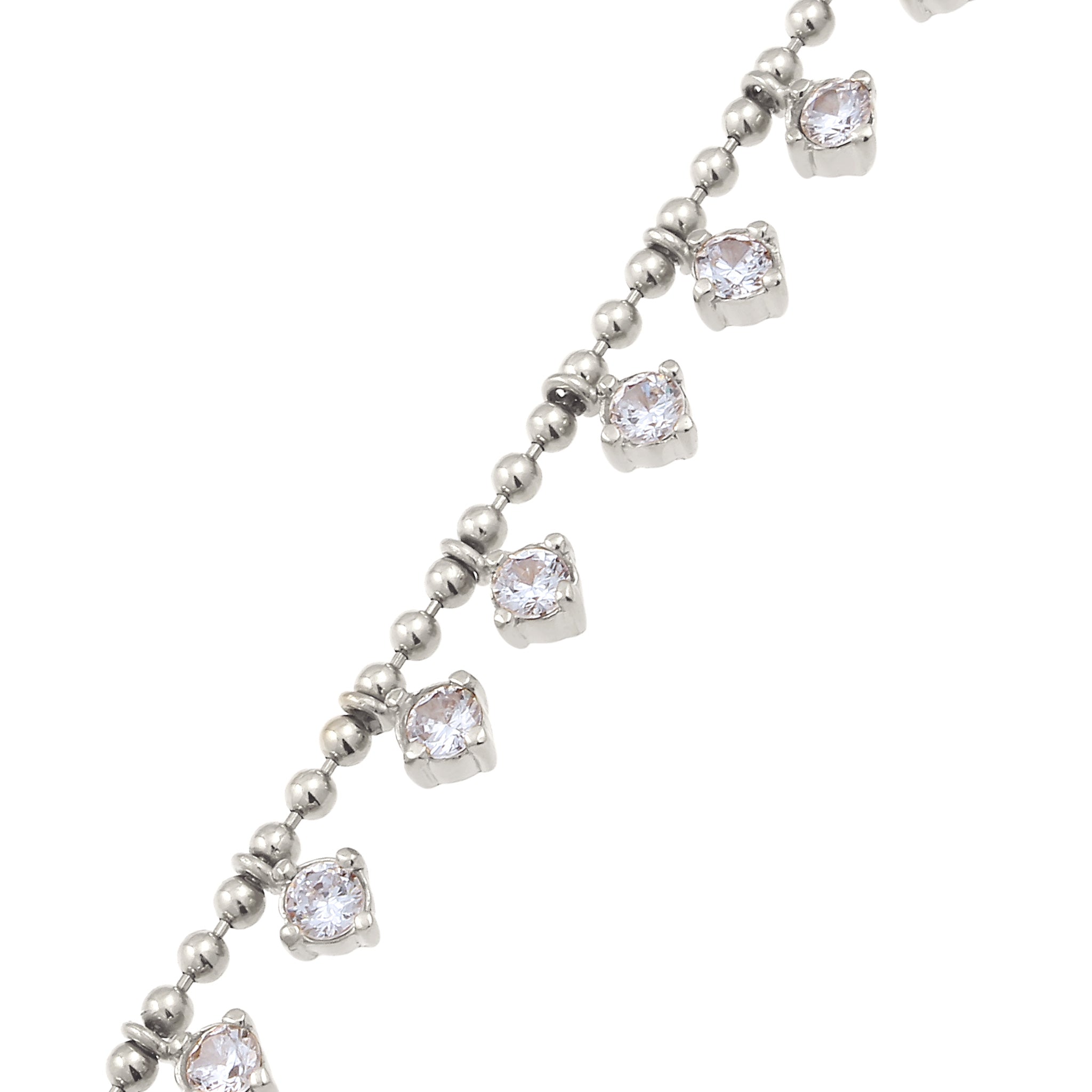 Silber - Elli PREMIUM | Kugel-Halskette | Zirkonia (Weiß) | 925 Sterling Silber