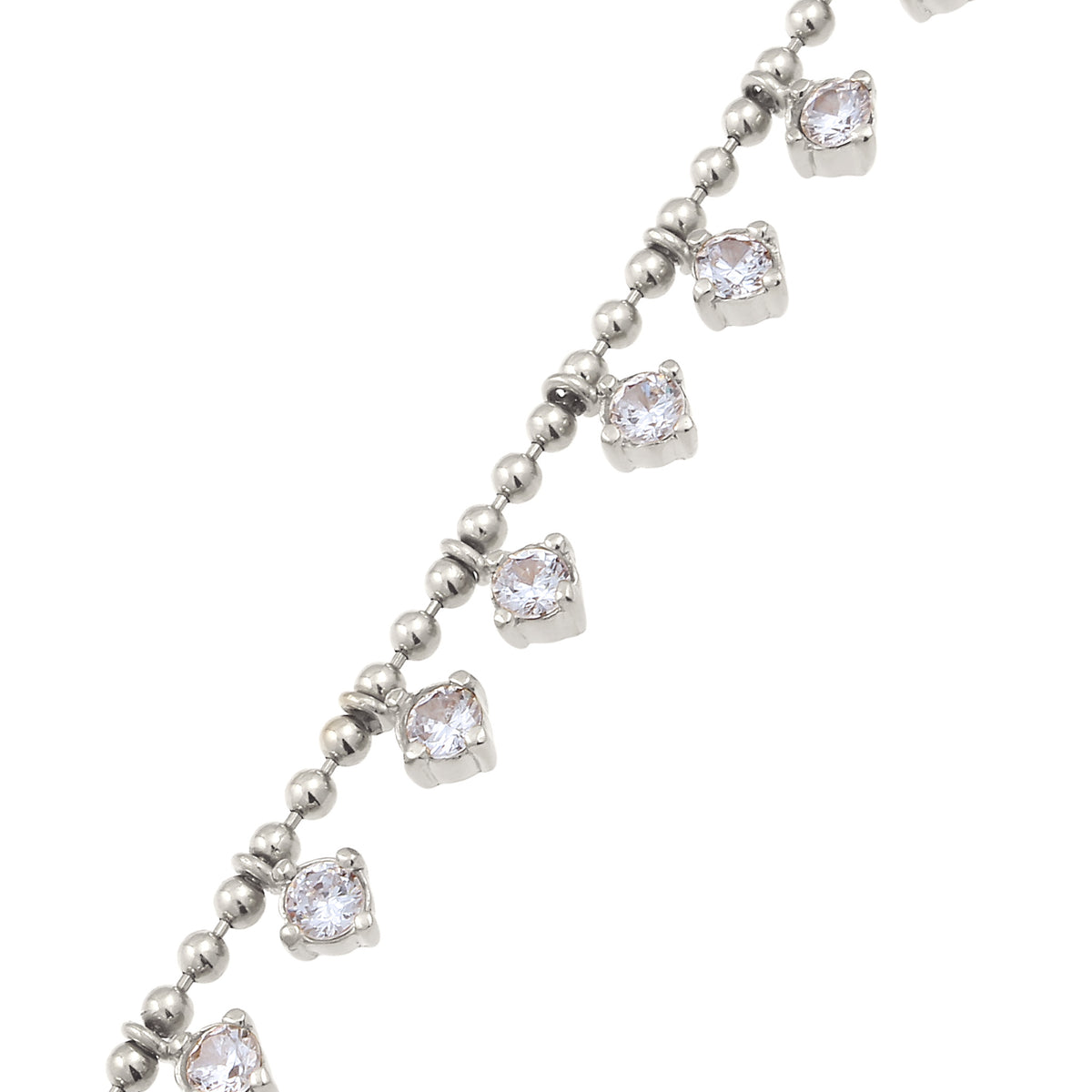 Silber - Elli PREMIUM | Kugel-Halskette | Zirkonia (Weiß) | 925 Sterling Silber