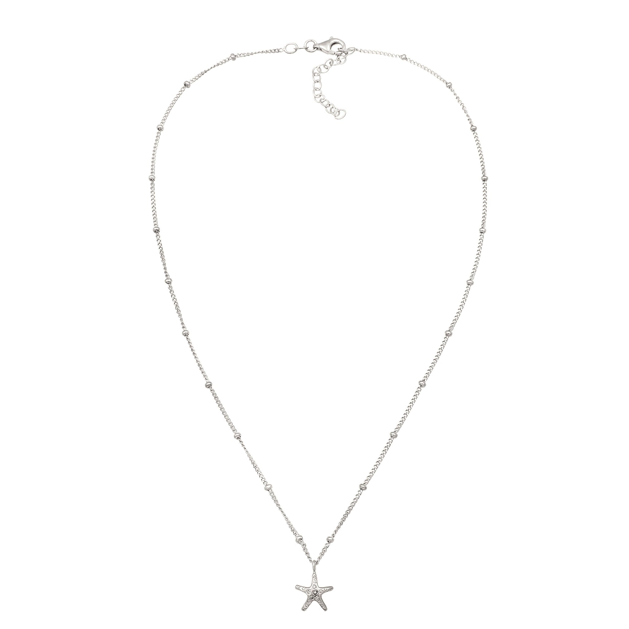 Silber - Elli | Halskette Seestern Anhänger | 925 Sterling Silber