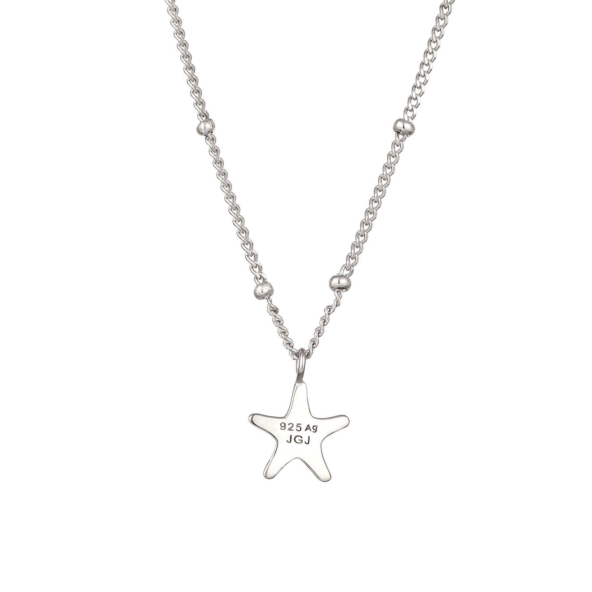 Silber - Elli | Halskette Seestern Anhänger | 925 Sterling Silber
