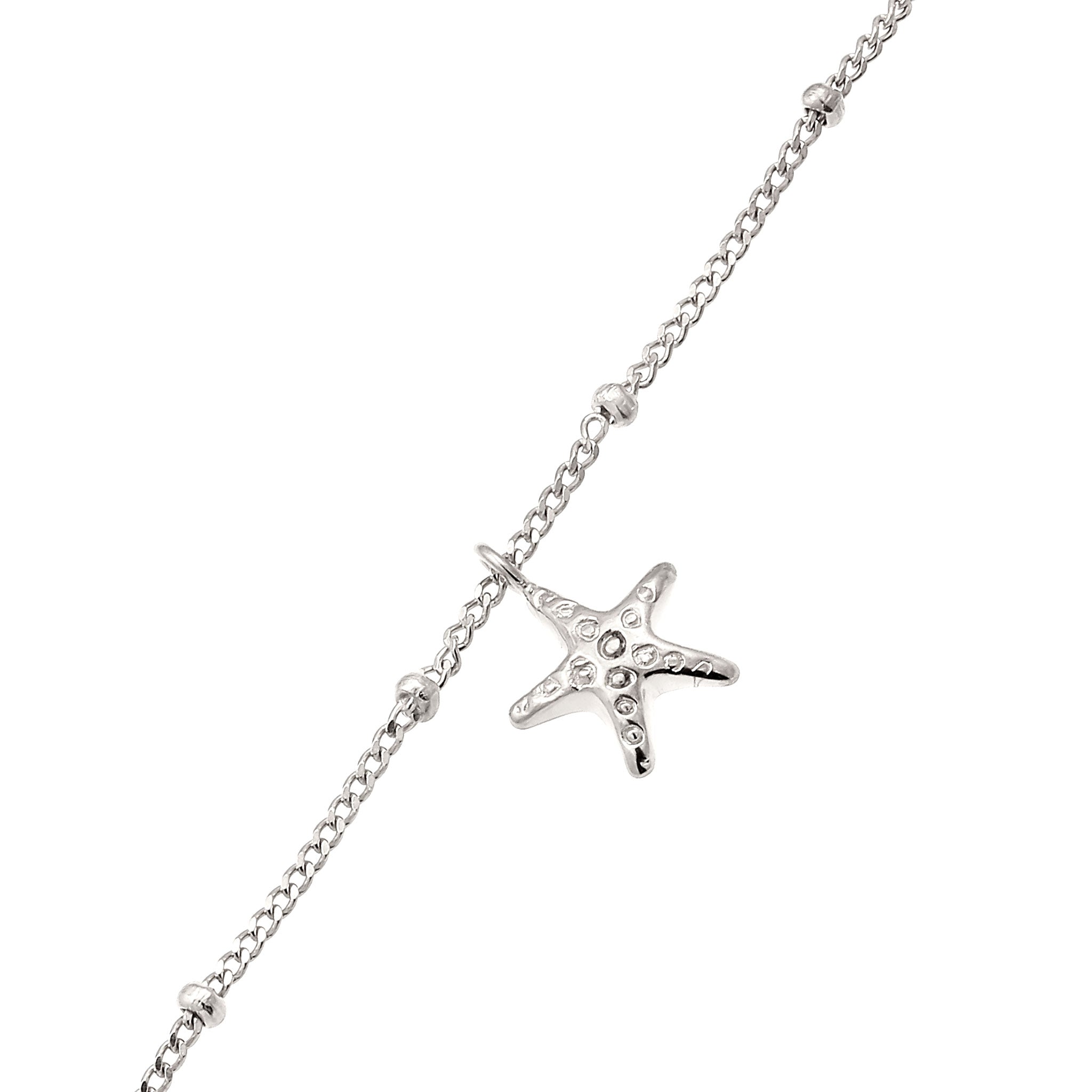 Silber - Elli | Halskette Seestern Anhänger | 925 Sterling Silber