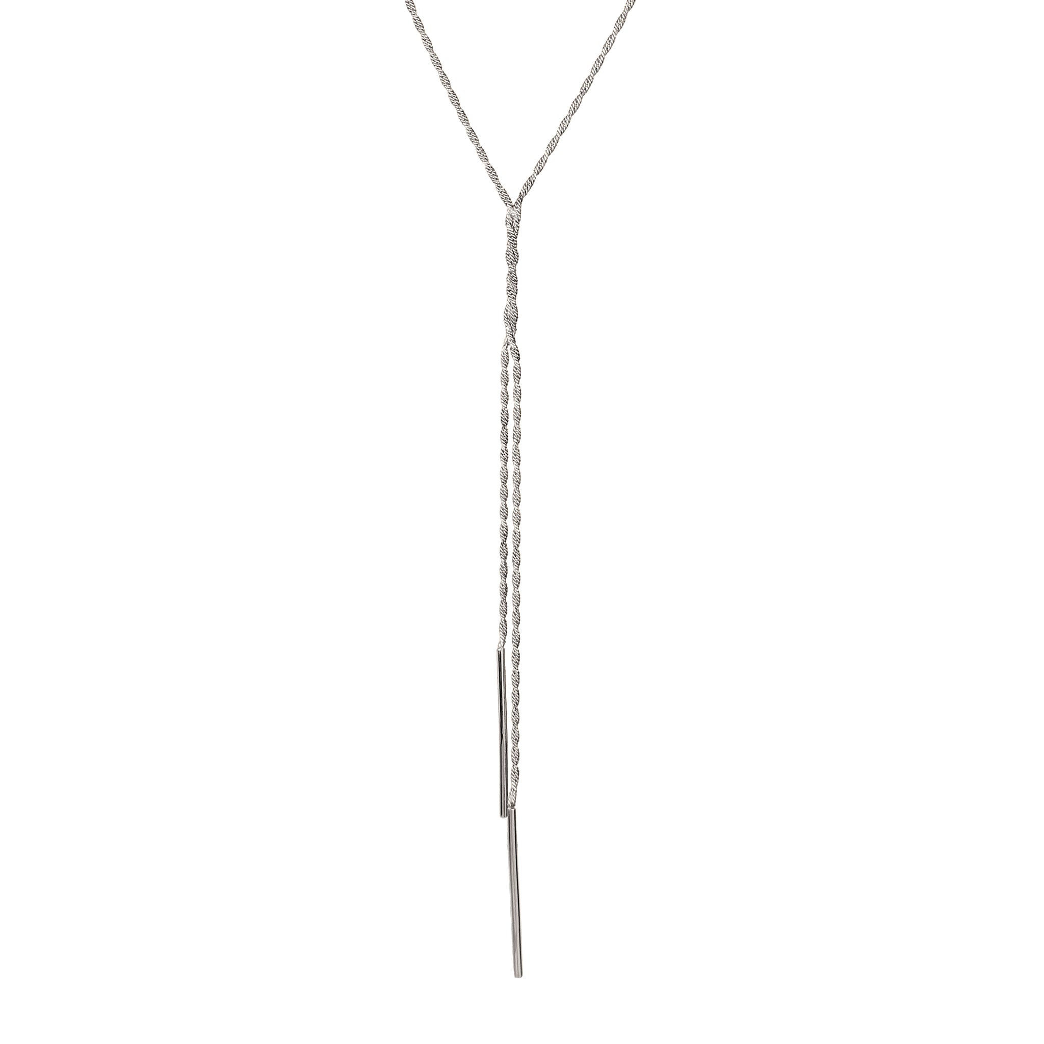 Silber - Elli PREMIUM | Y-Halskette Twisted | 925 Sterling Silber