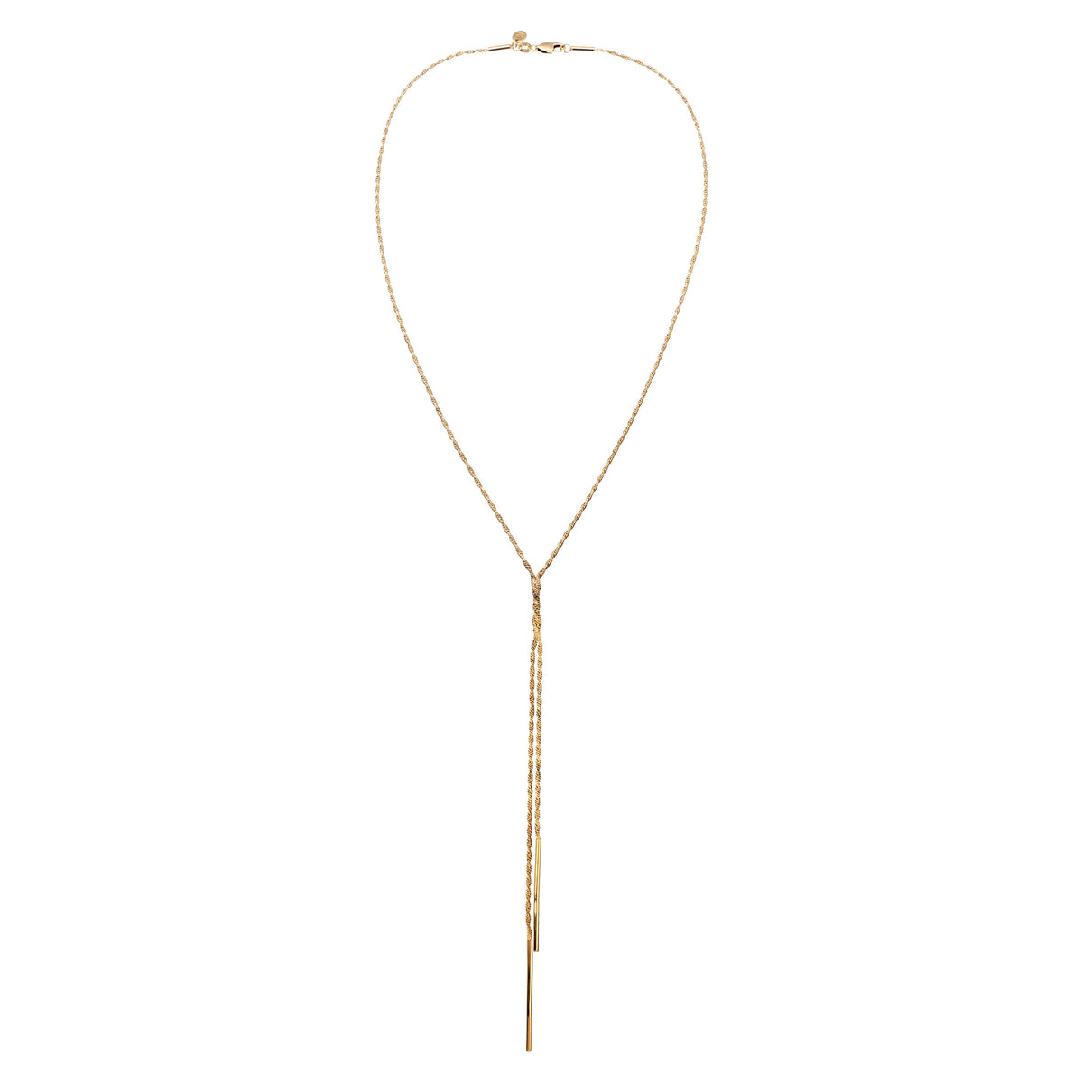 Gold - Elli PREMIUM | Y-Halskette Twisted | 925 Sterling Silber vergoldet