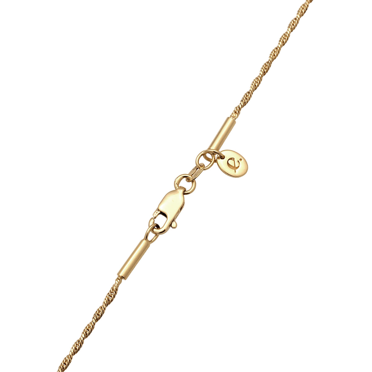 Gold - Elli PREMIUM | Y-Halskette Twisted | 925 Sterling Silber vergoldet