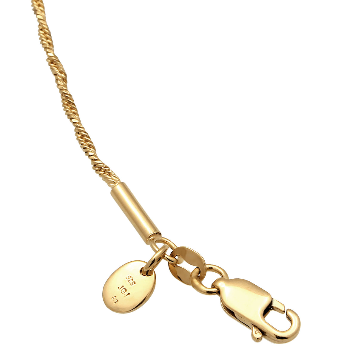 Gold - Elli PREMIUM | Y-Halskette Twisted | 925 Sterling Silber vergoldet