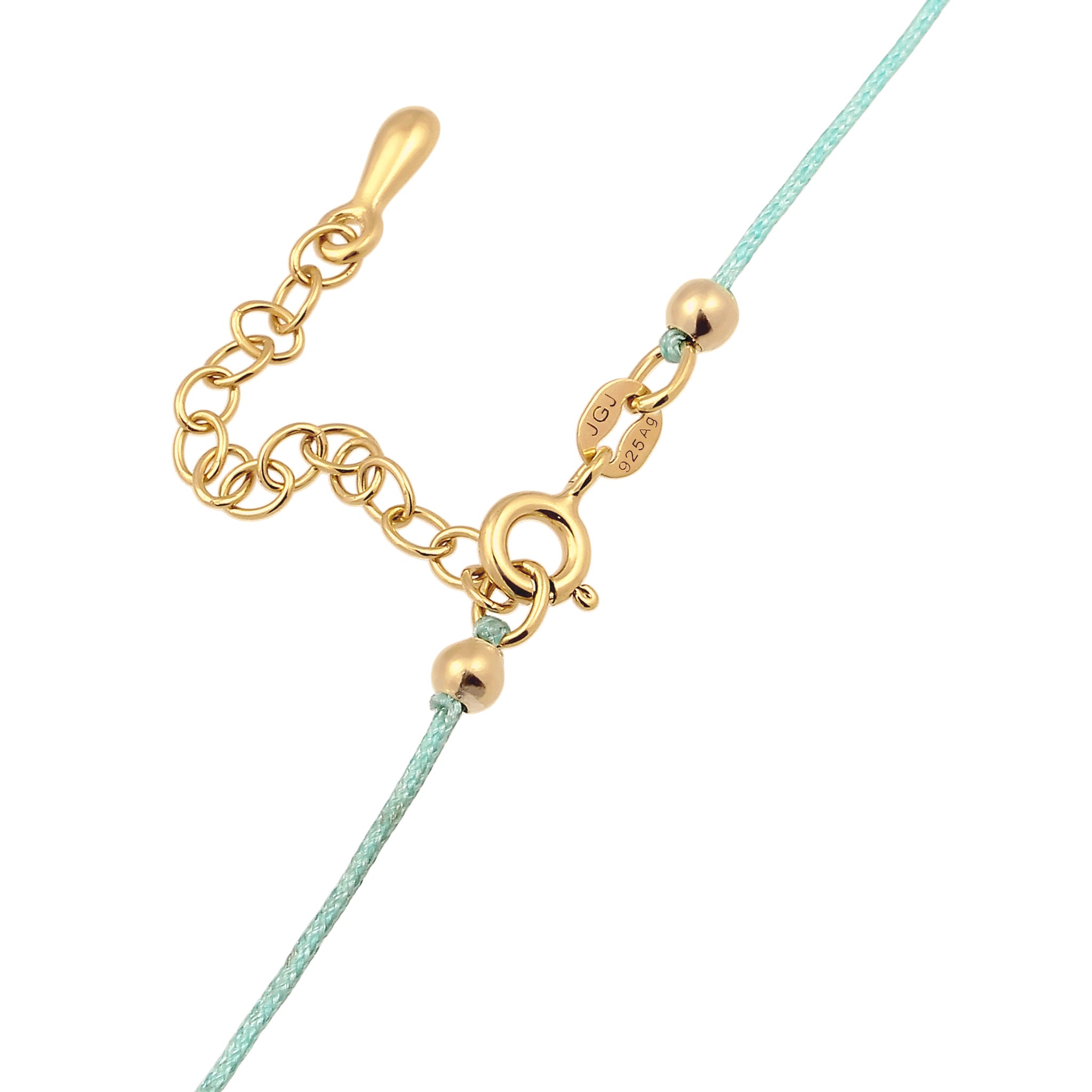 Pink - Elli | Halskette Tropfen | Synthetischer Rubin (Pink) | 925 Sterling Silber vergoldet