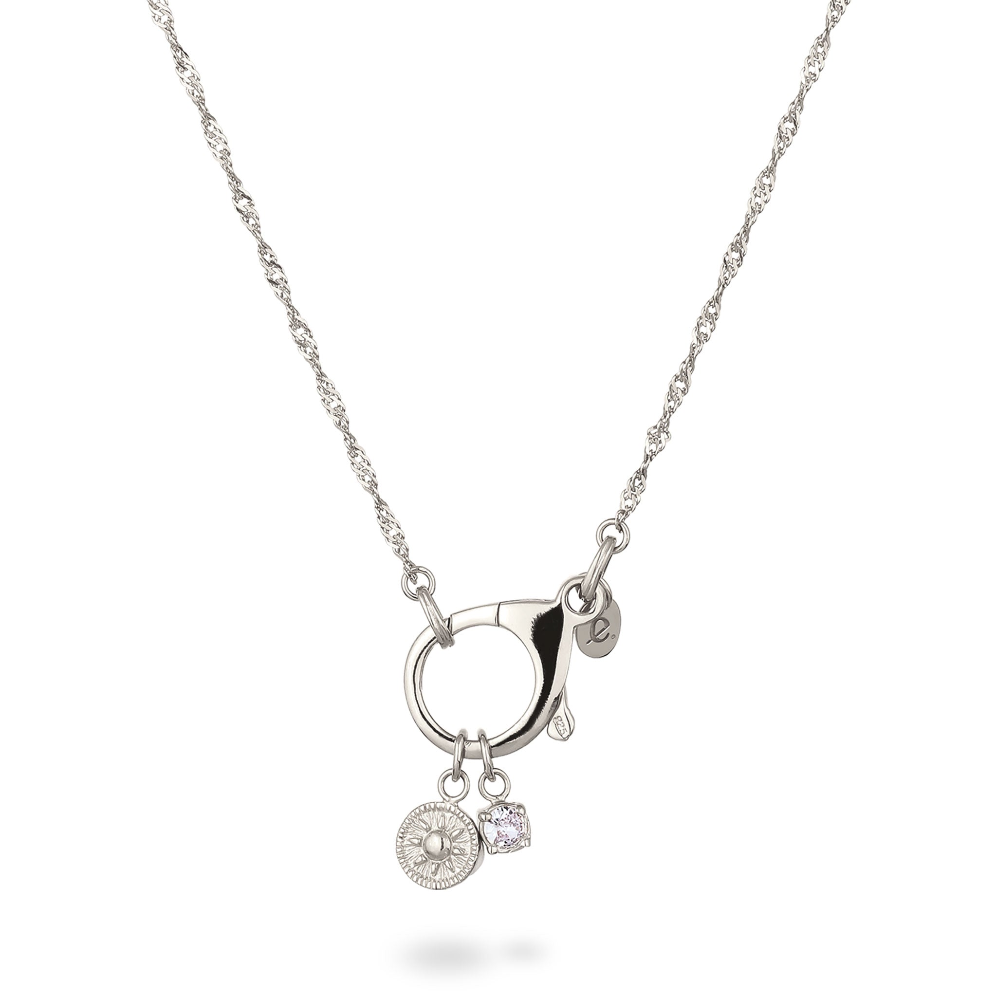 Silber - Elli PREMIUM | Halskette Sonne | Zirkonia (Weiß) | 925 Sterling Silber