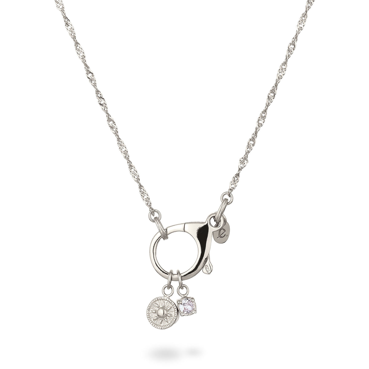 Silber - Elli PREMIUM | Halskette Sonne | Zirkonia (Weiß) | 925 Sterling Silber