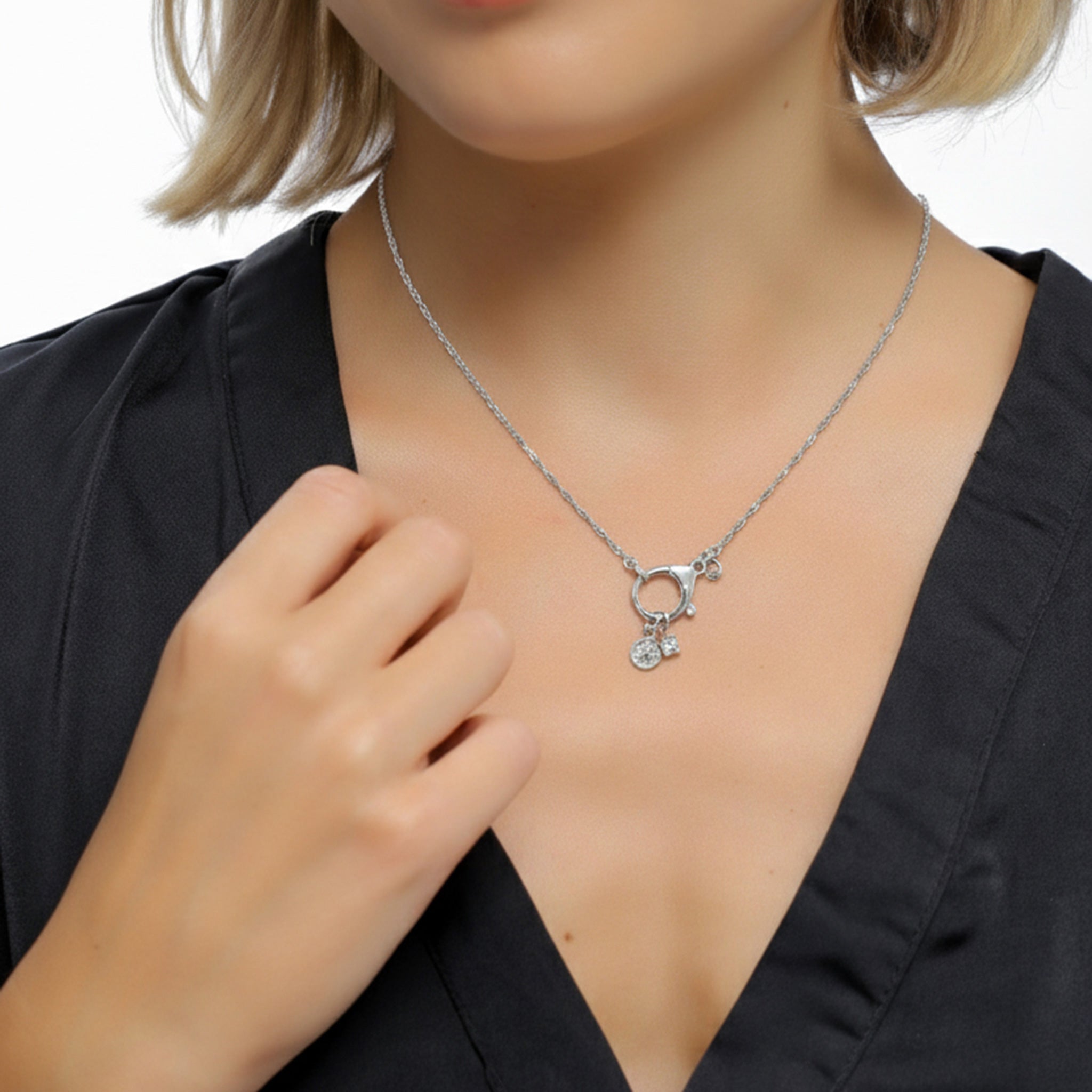 Silber - Elli PREMIUM | Halskette Sonne | Zirkonia (Weiß) | 925 Sterling Silber