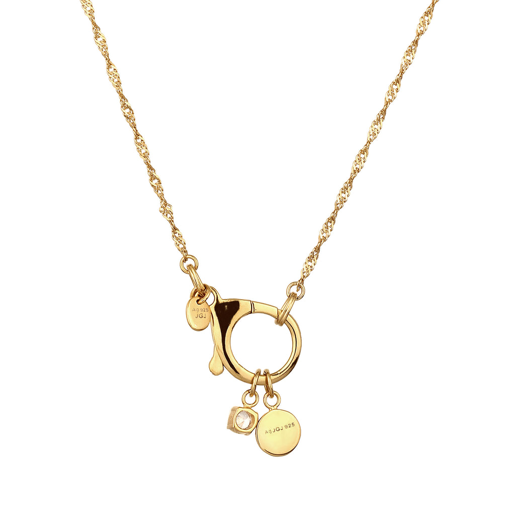Gold - Elli PREMIUM | Halskette Sonne | Zirkonia (Weiß) | 925 Sterling Silber vergoldet