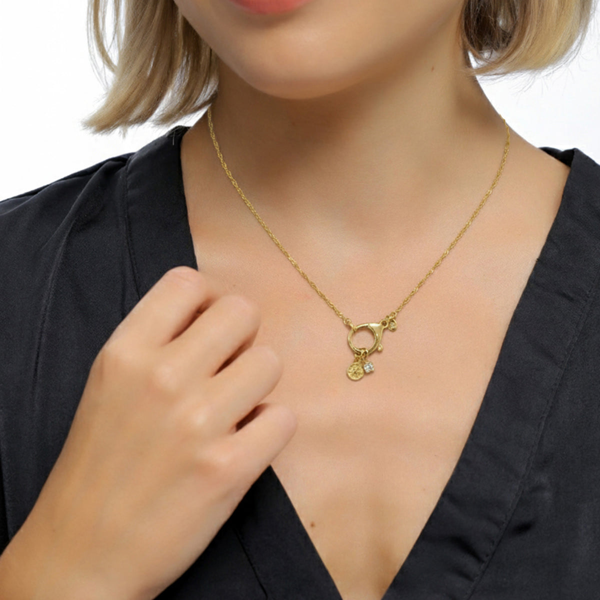 Gold - Elli PREMIUM | Halskette Sonne | Zirkonia (Weiß) | 925 Sterling Silber vergoldet