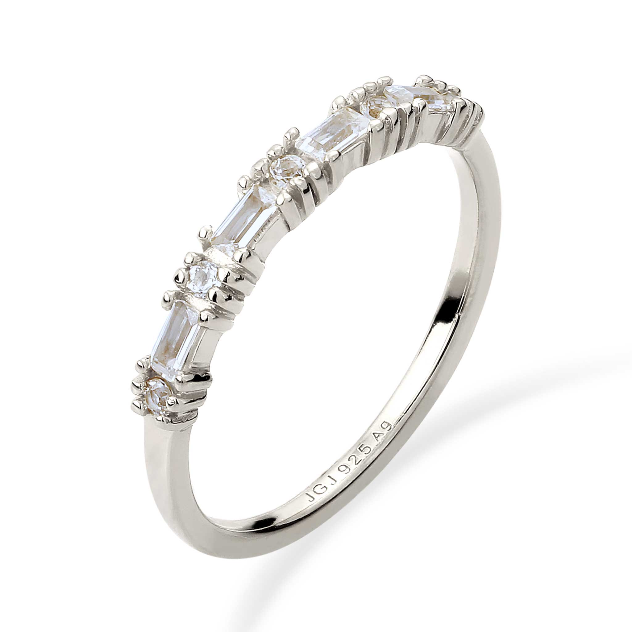 Silber - Elli PREMIUM | Ring | Topas (Weiß) | 925 Sterling Silber