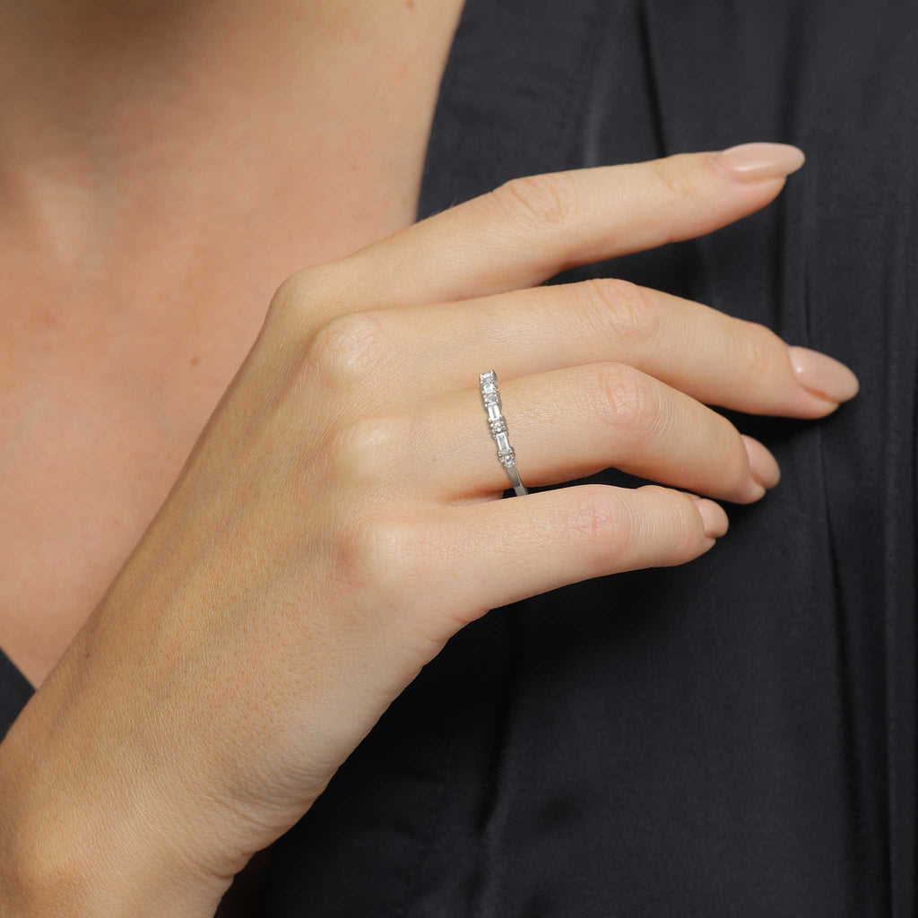 Silber - Elli PREMIUM | Ring | Topas (Weiß) | 925 Sterling Silber