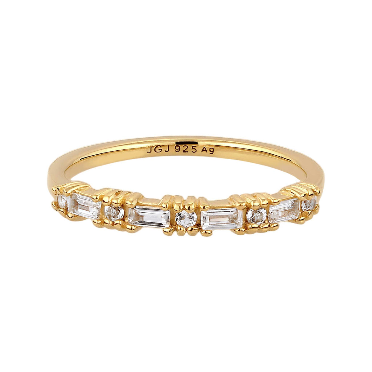 Gold - Elli PREMIUM | Ring | Topas (Weiß) | 925 Sterling Silber vergoldet
