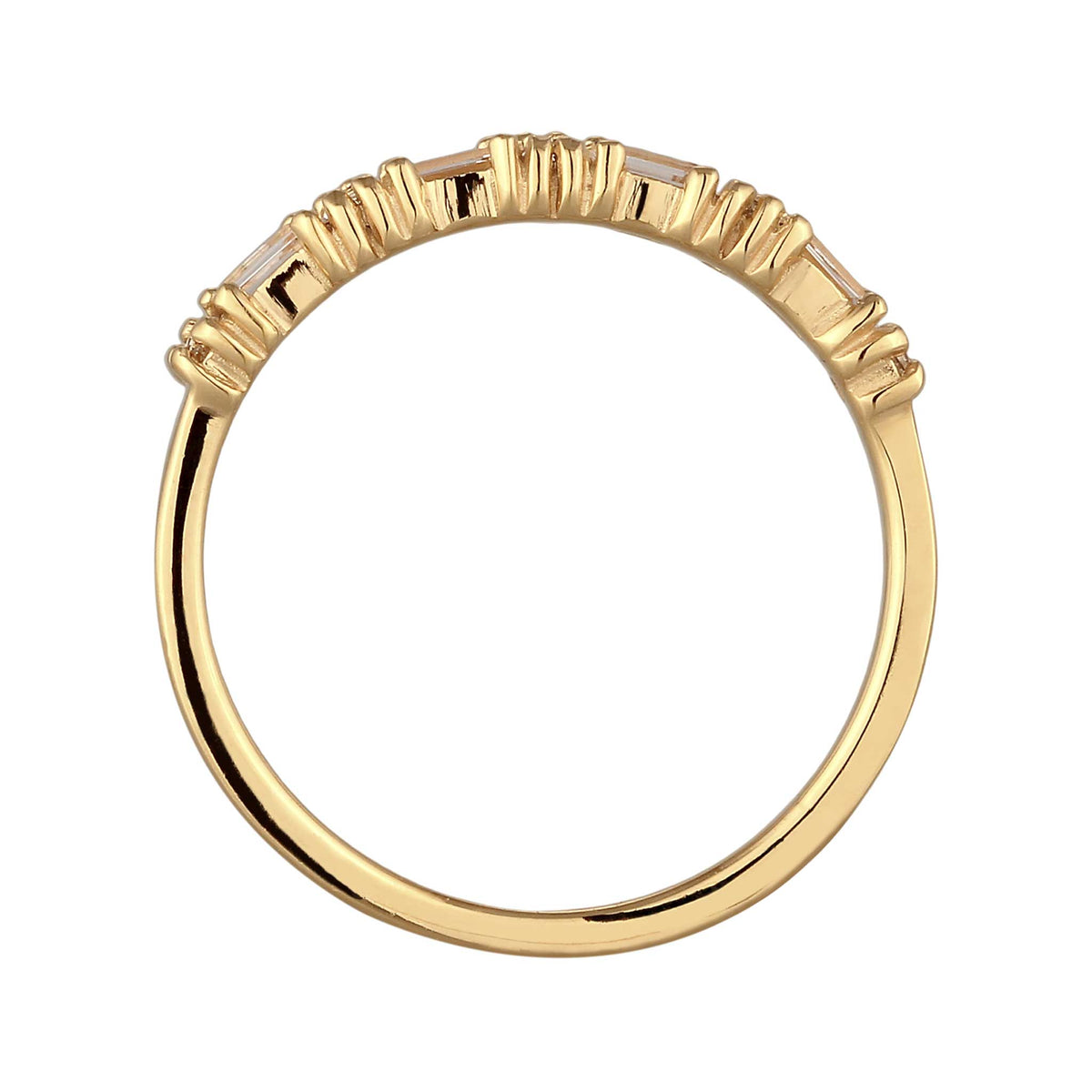 Gold - Elli PREMIUM | Ring | Topas (Weiß) | 925 Sterling Silber vergoldet